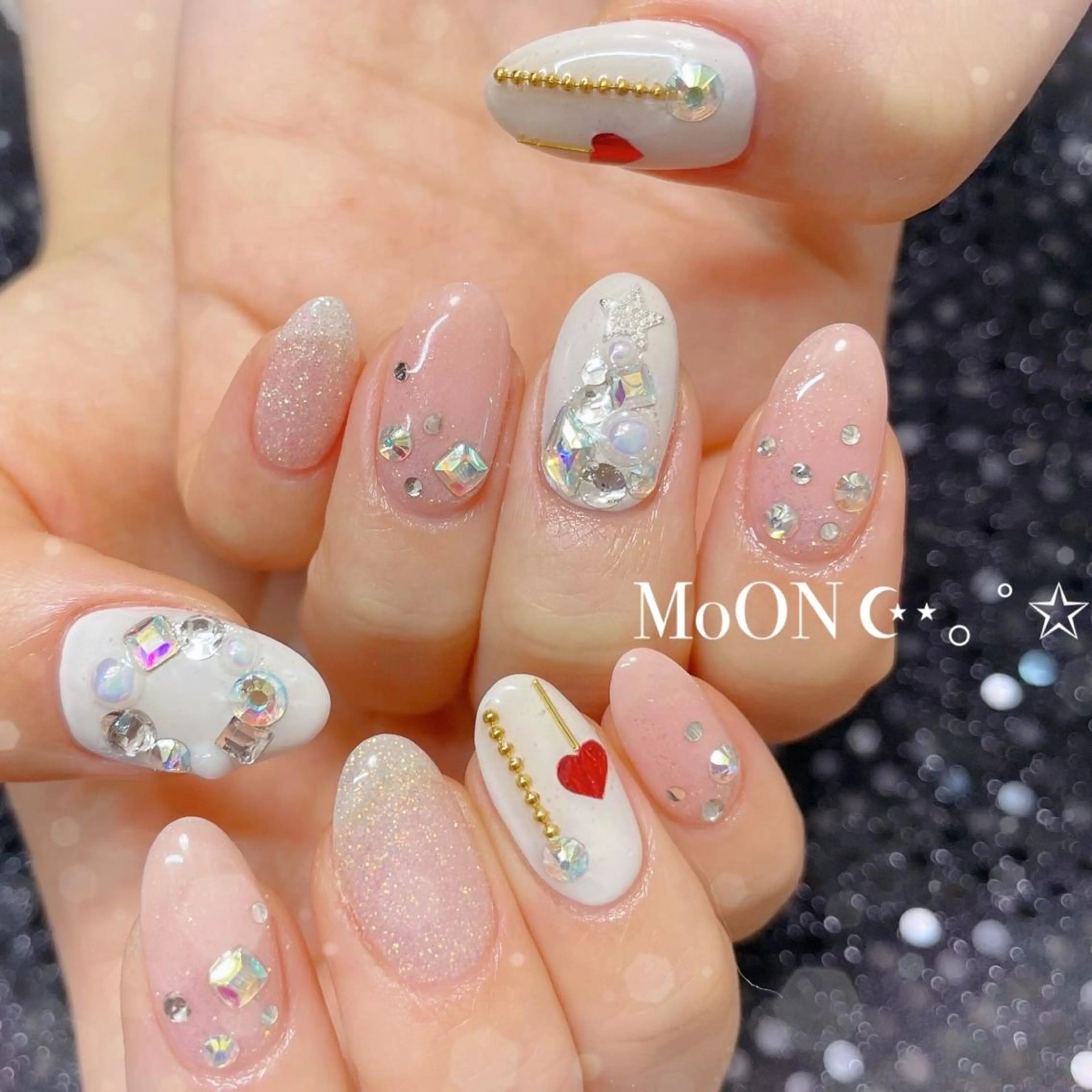 ネイル ハンドネイル ハンドケア MoON...❤︎ MeGuのネイルデザイン