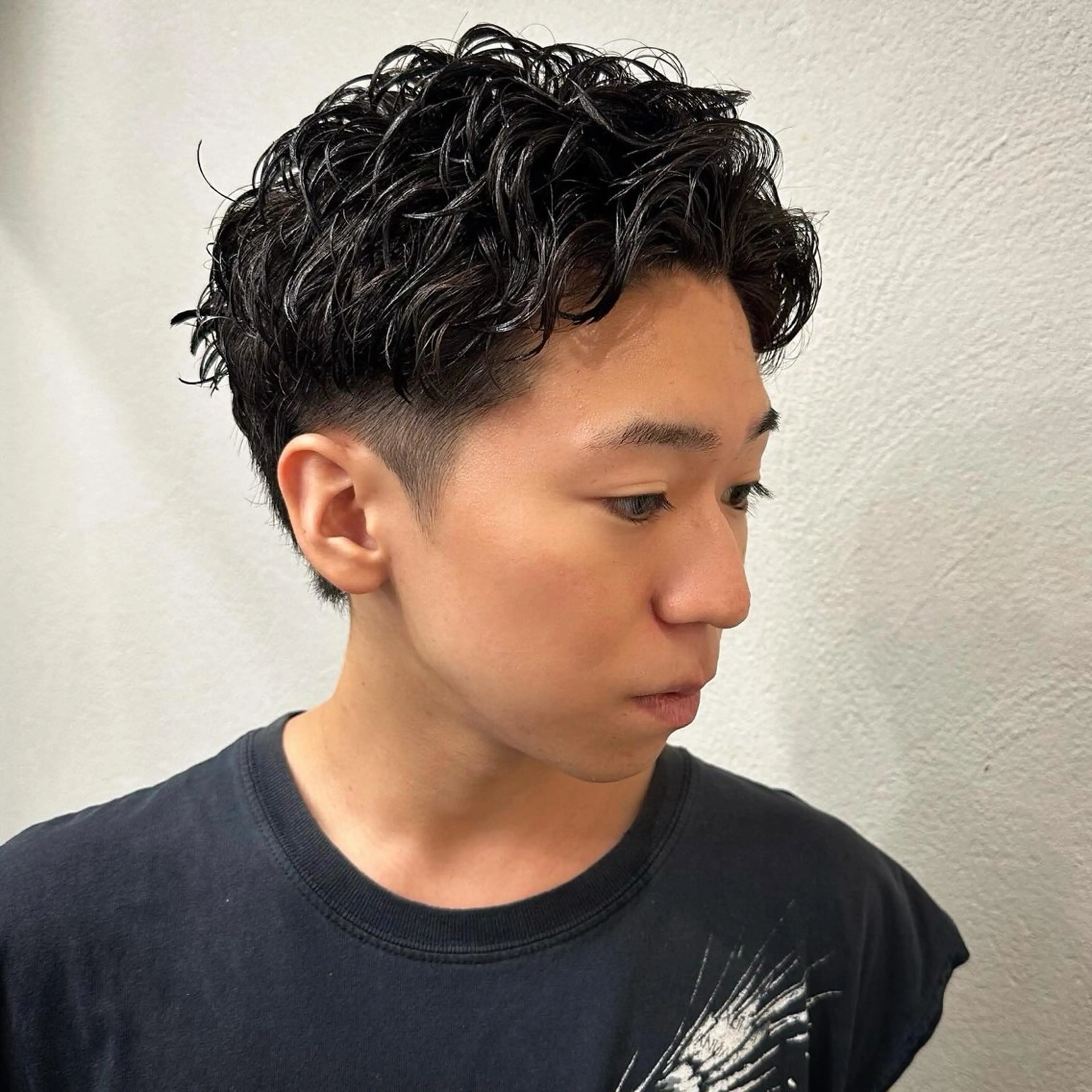 ショート パーマ メンズ メンズパーマ ショートヘア カット パーマ トリートメント ツイスパ/メンズ パーマ/歩夢のヘアスタイル