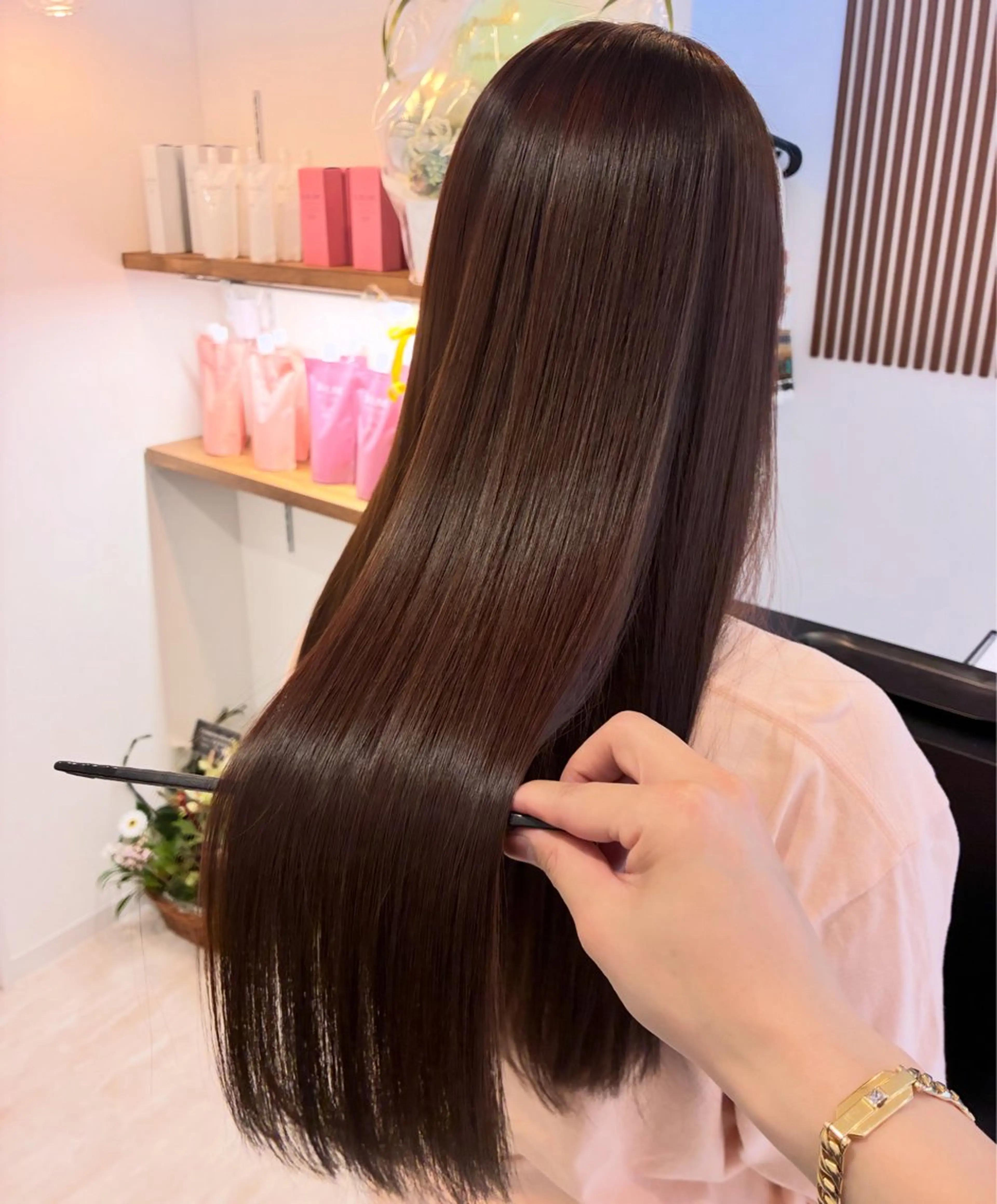 【髪質髪質メニュー✨】カット+プレミアムケアカラー＋最高級髪質改善の写真
