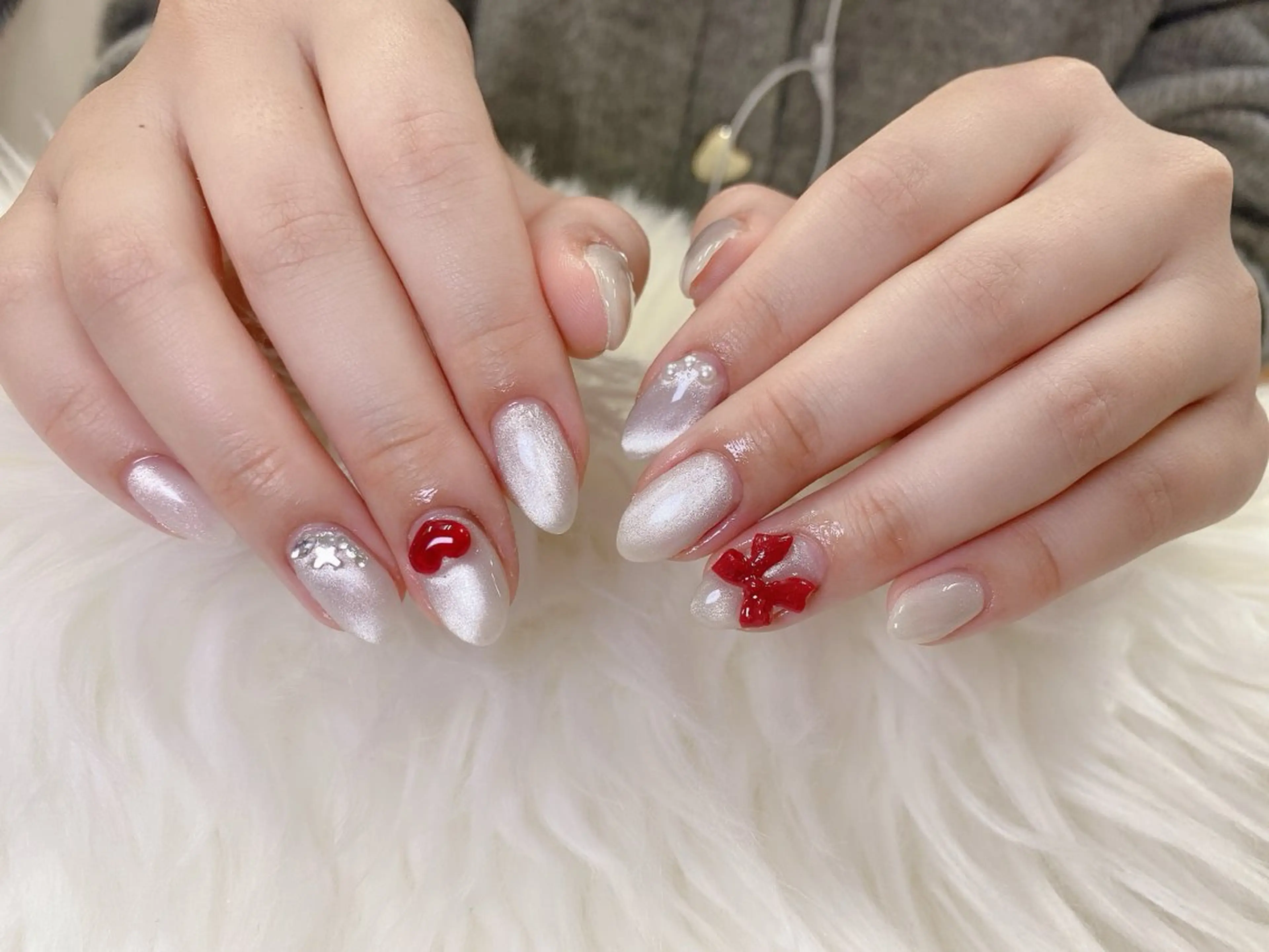 ネイル フレンチネイル グラデーション マグネットネイル ニュアンスネイル オフィスネイル ハンドネイル ハンドケア Hara Nail 【パラジェル使用】のネイルデザイン