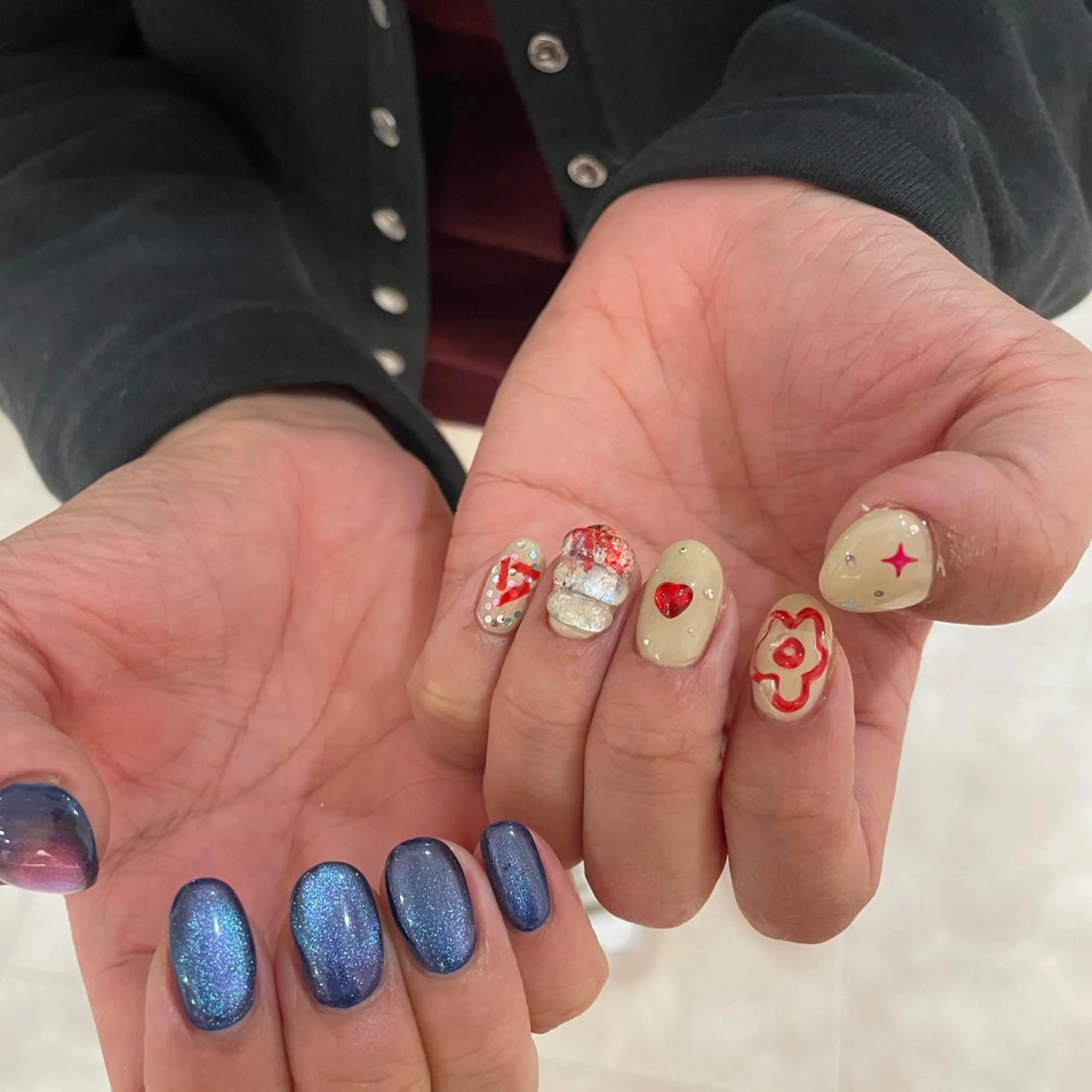 ネイル ハンドネイル フットネイル ゆびノさき茨木店 ニュアンス/アートのネイルデザイン