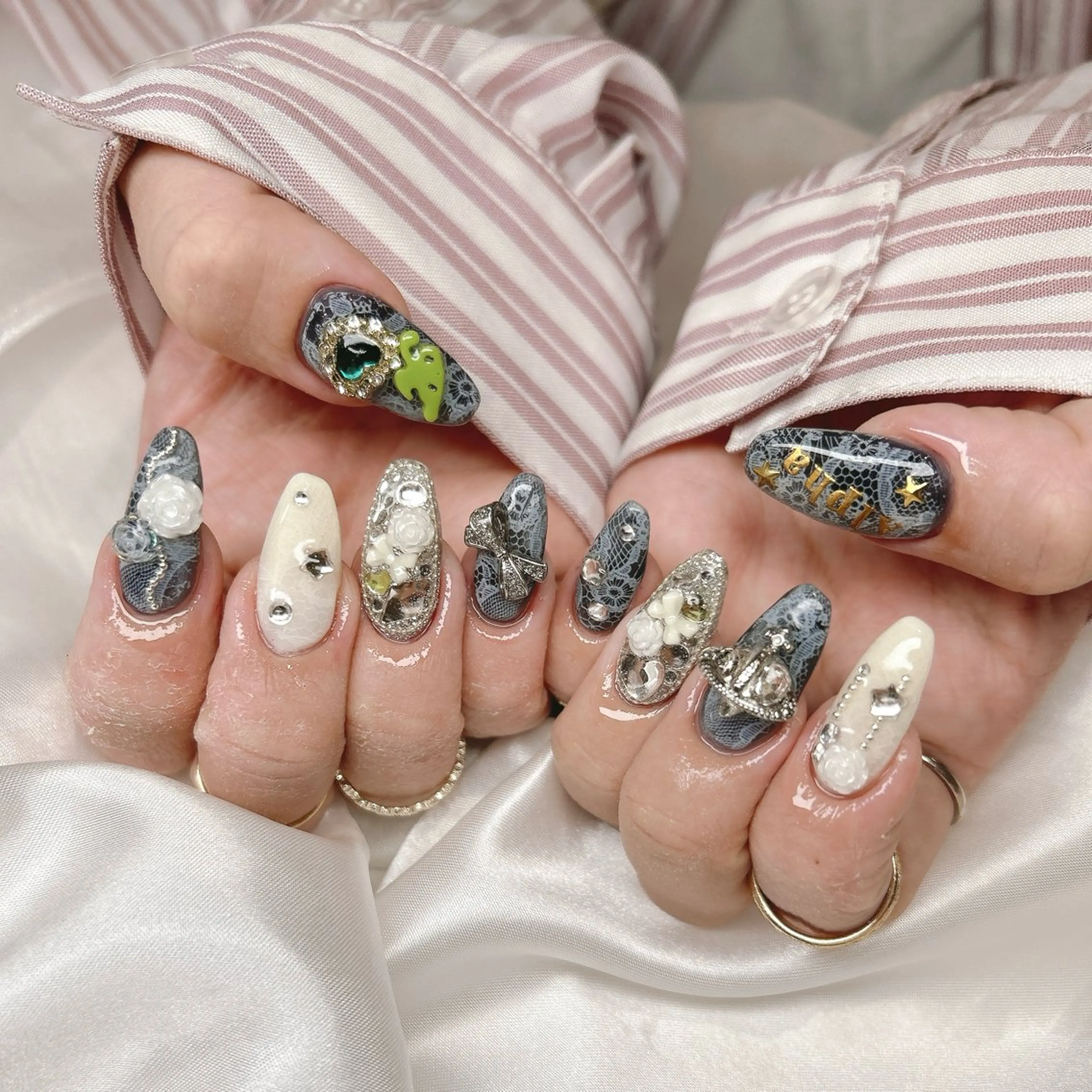 ネイル レース ハンドネイル junna 金山.東別院.上前津のネイルデザイン