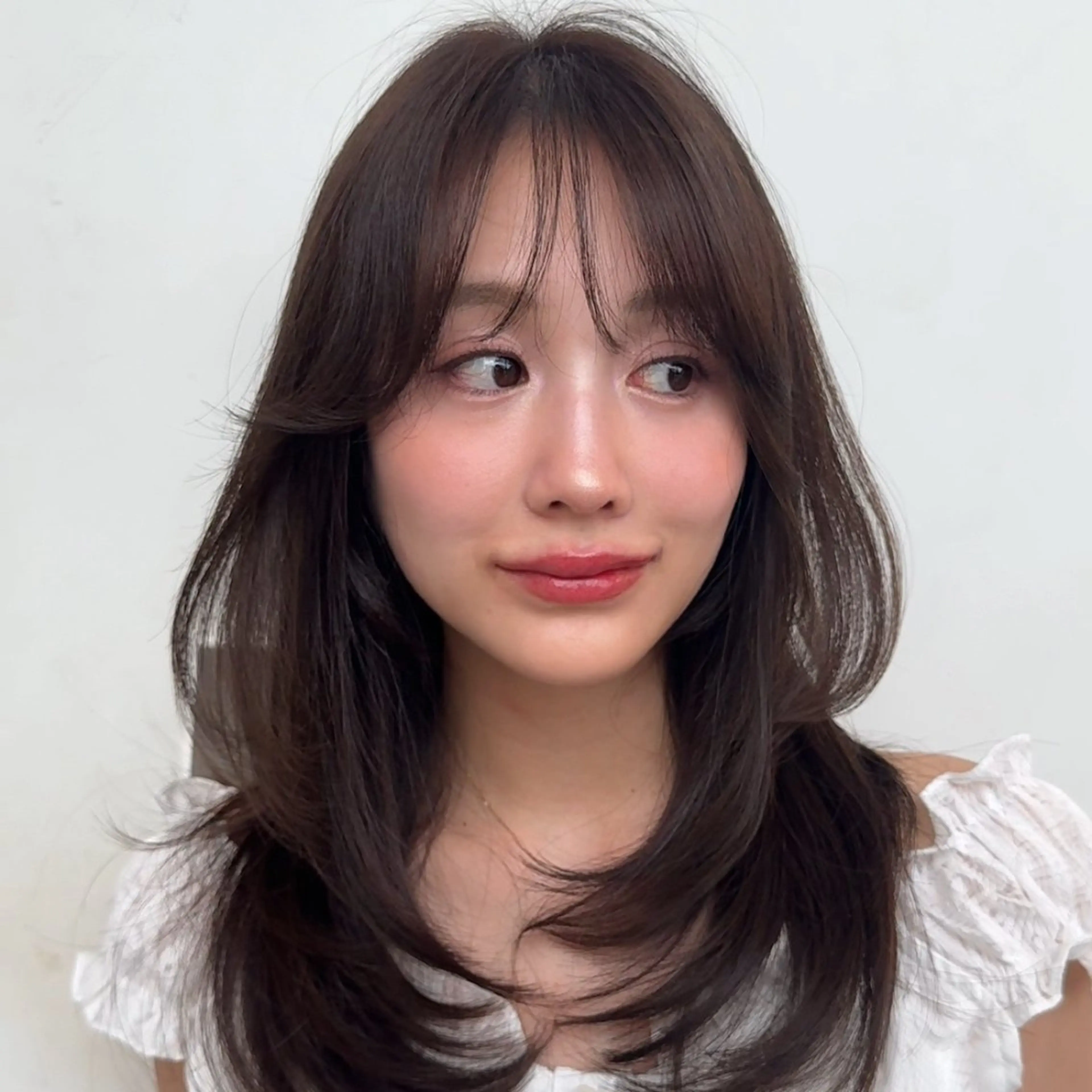 ミディアム カラー ミディアムレイヤー 伸ばしかけ レイヤーカット カット ヘアカラー トリートメント 🎀𝑆𝐴𝑅𝐴 /レイヤーカット🎀のヘアスタイル