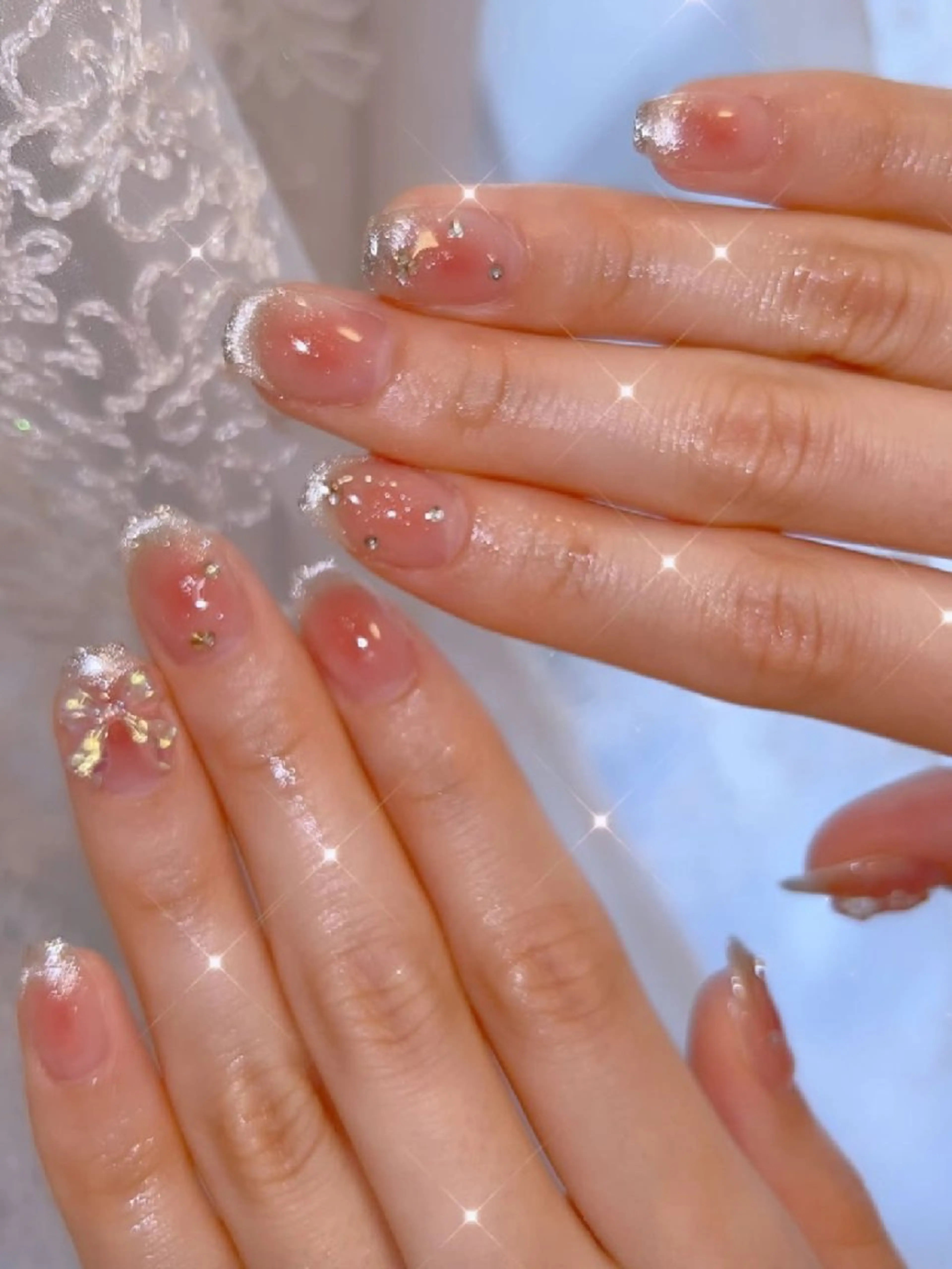 ネイル 長さ出し ジェルネイル 韓国ネイル マグネットネイル ニュアンスネイル ハンドネイル I LOVE ME NAIL.。.:*♡のネイルデザイン