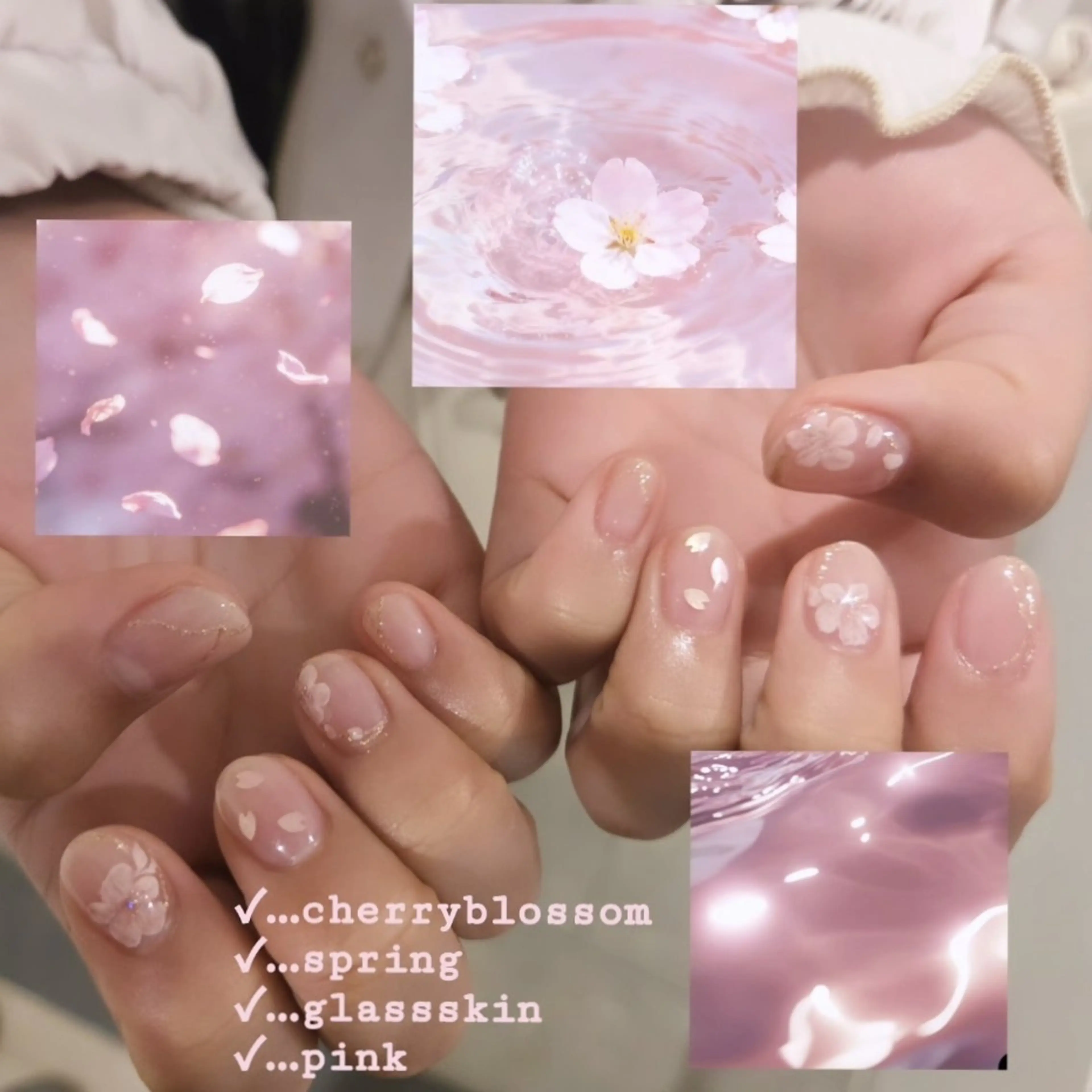 ネイル 桜ネイル 春ネイル ハンドネイル 8appy ARTstudioのネイルデザイン