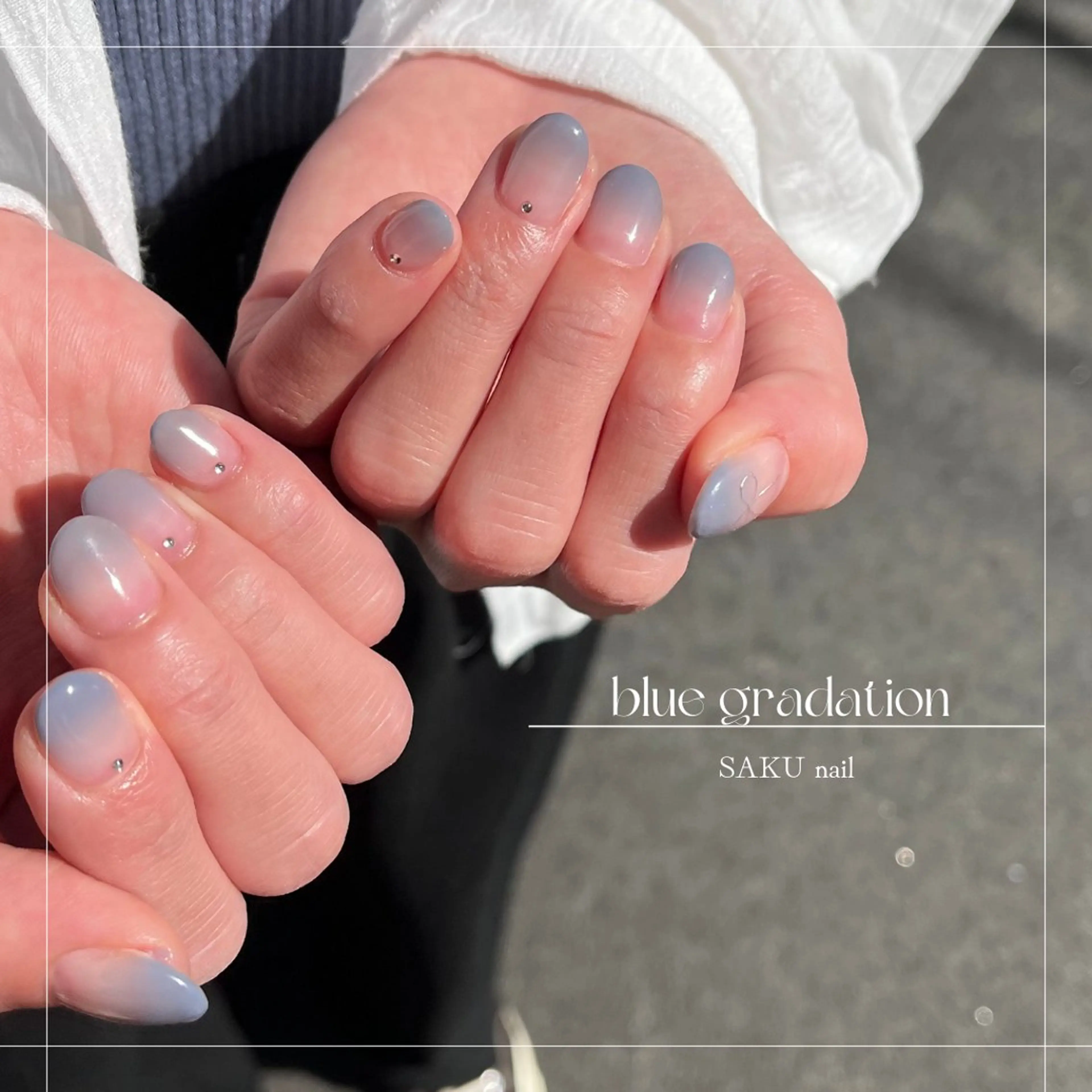 ネイル ニュアンスネイル シンプルネイル ハンドネイル SAKU nail 作島茜のネイルデザイン