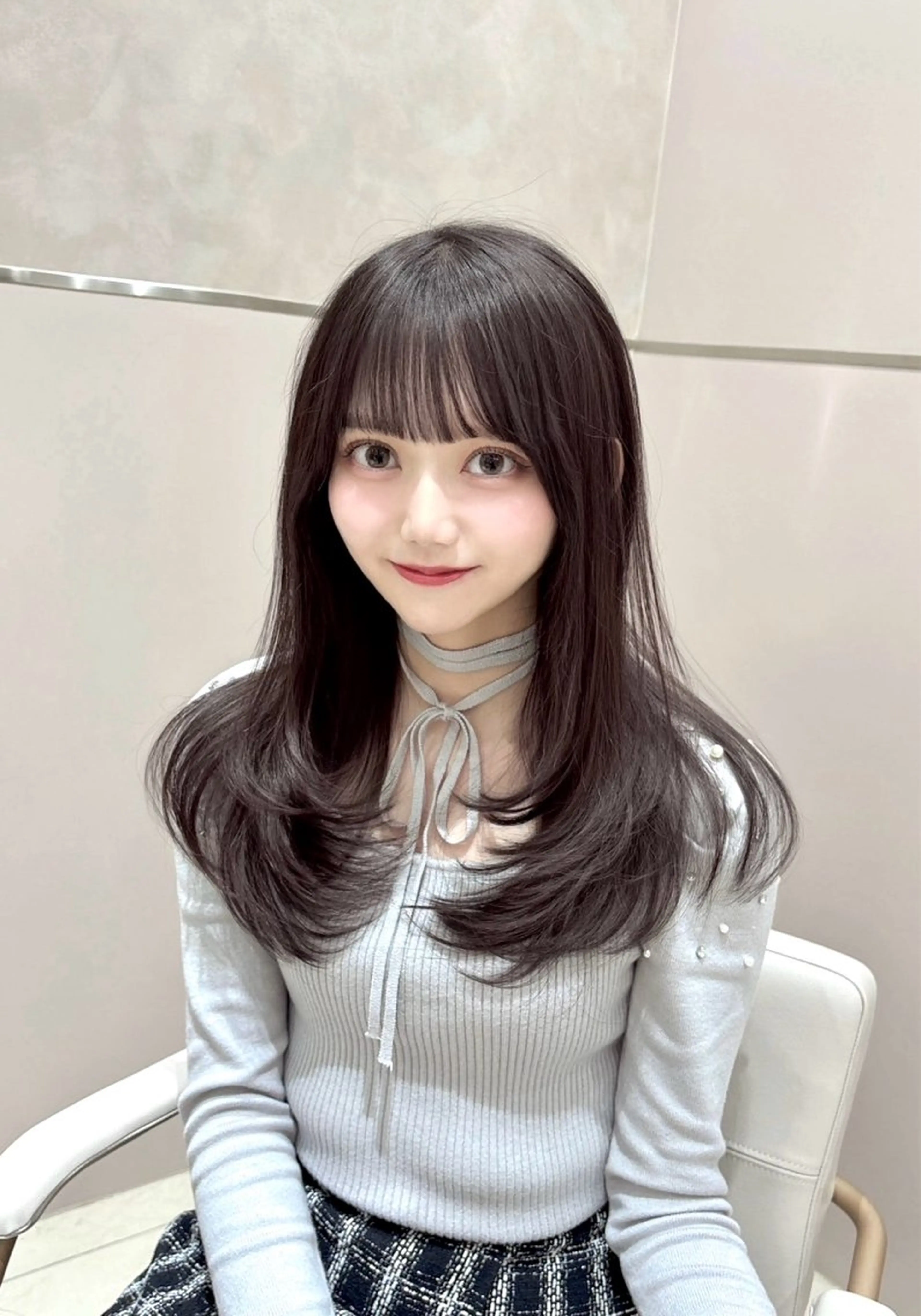 ロング ロング 似合わせカット 小顔カット トリートメント カット ヘアカラー トリートメント 透明感カラー/似合わ せ前髪/柴田礼空のヘアスタイル
