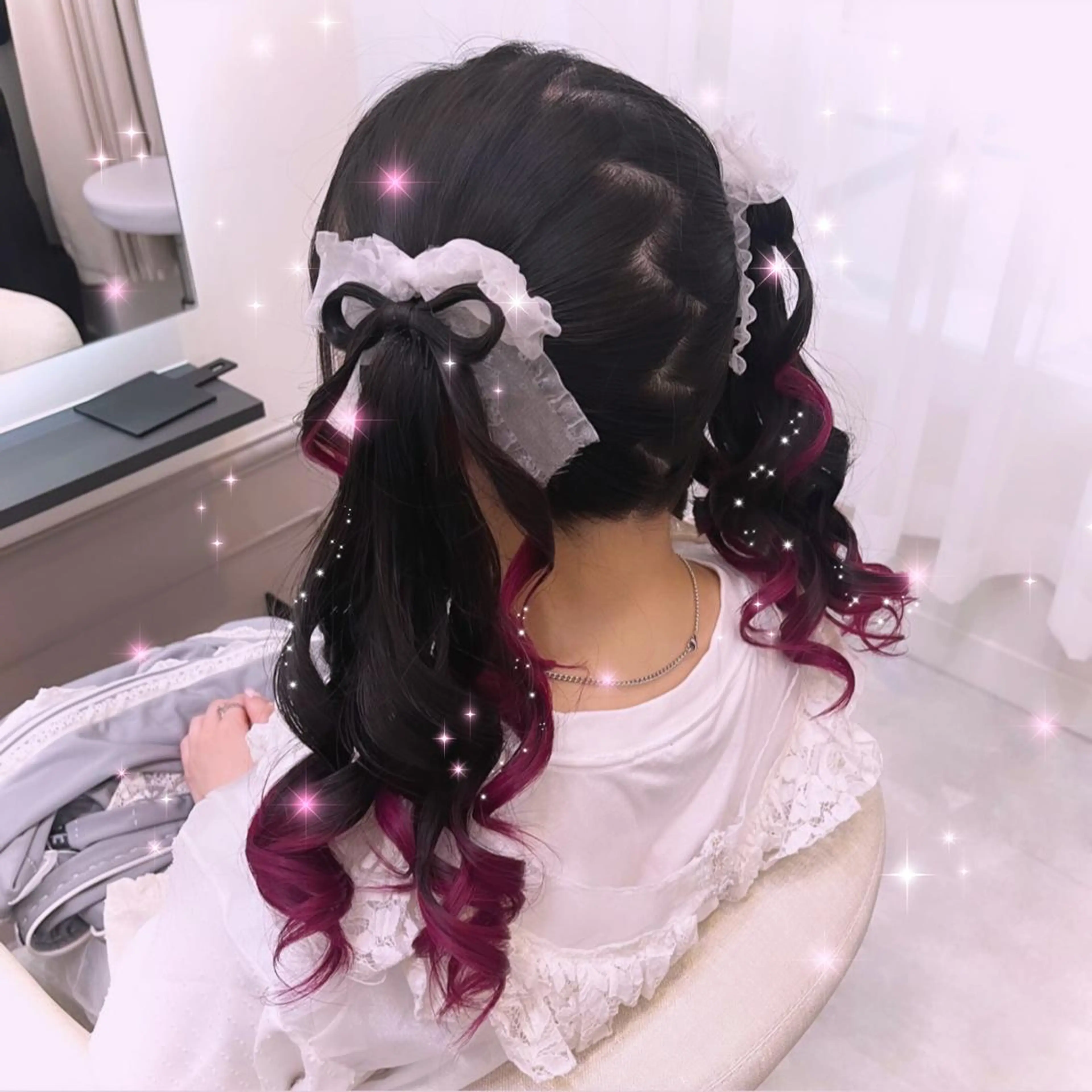 ロング ヘアアレンジ ツインテール ヘアセット lien ヒジリのヘアスタイル