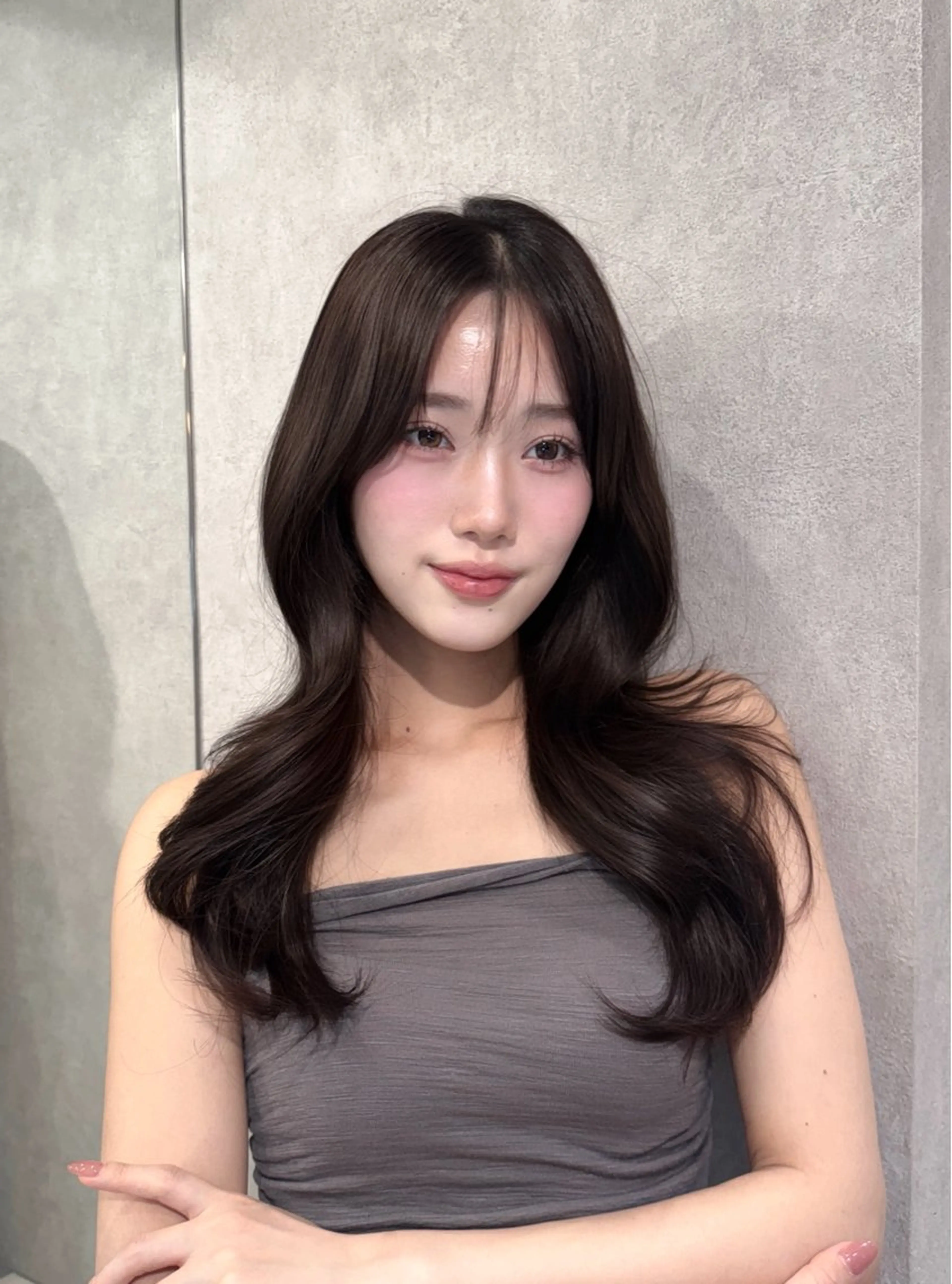 ロング カラー レイヤーカット カット ヘアカラー トリートメント ハッシュカット/ 艶カラー/RIN🩶のヘアスタイル