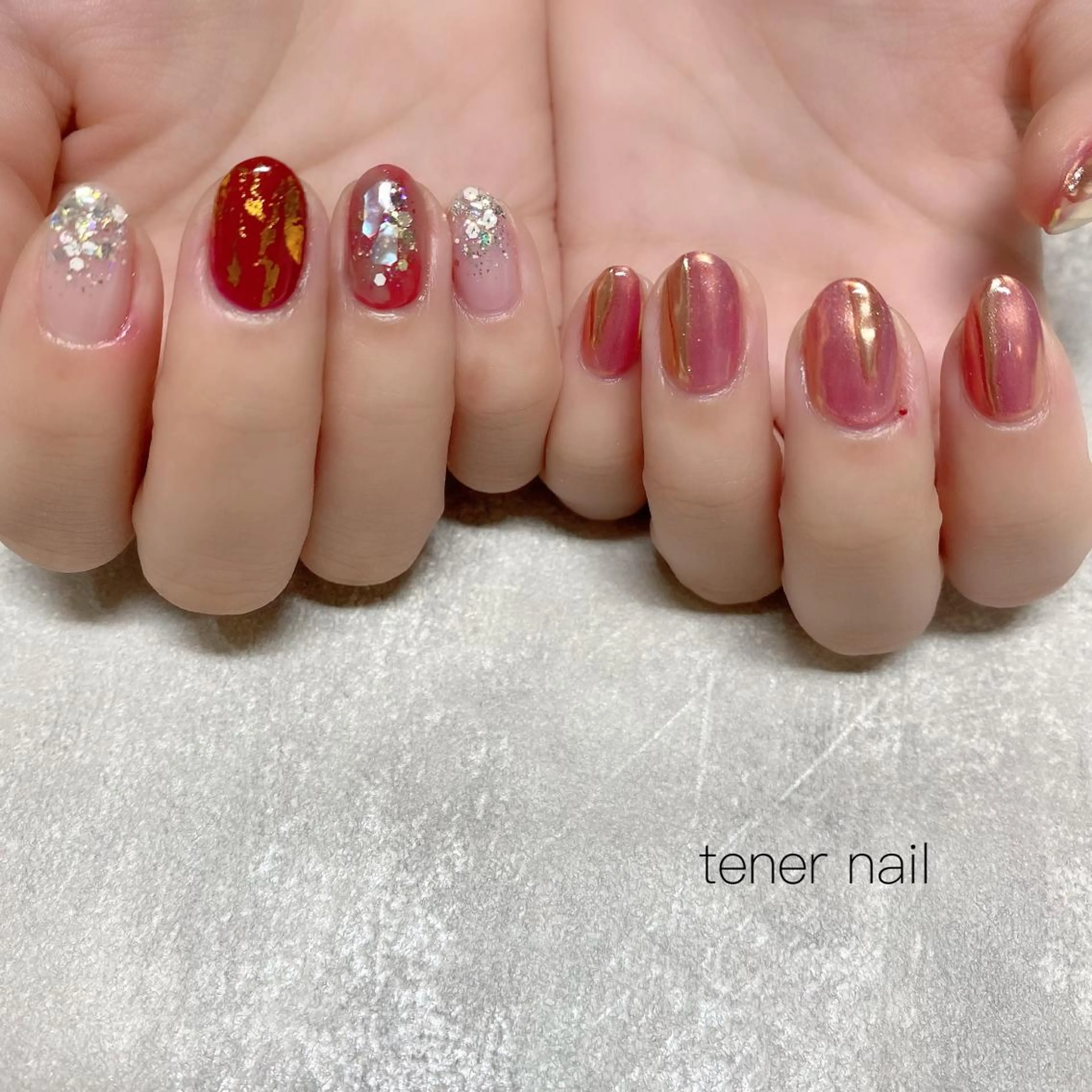 ネイル ニュアンスネイル ピンク テネルネイル tener nailのネイルデザイン
