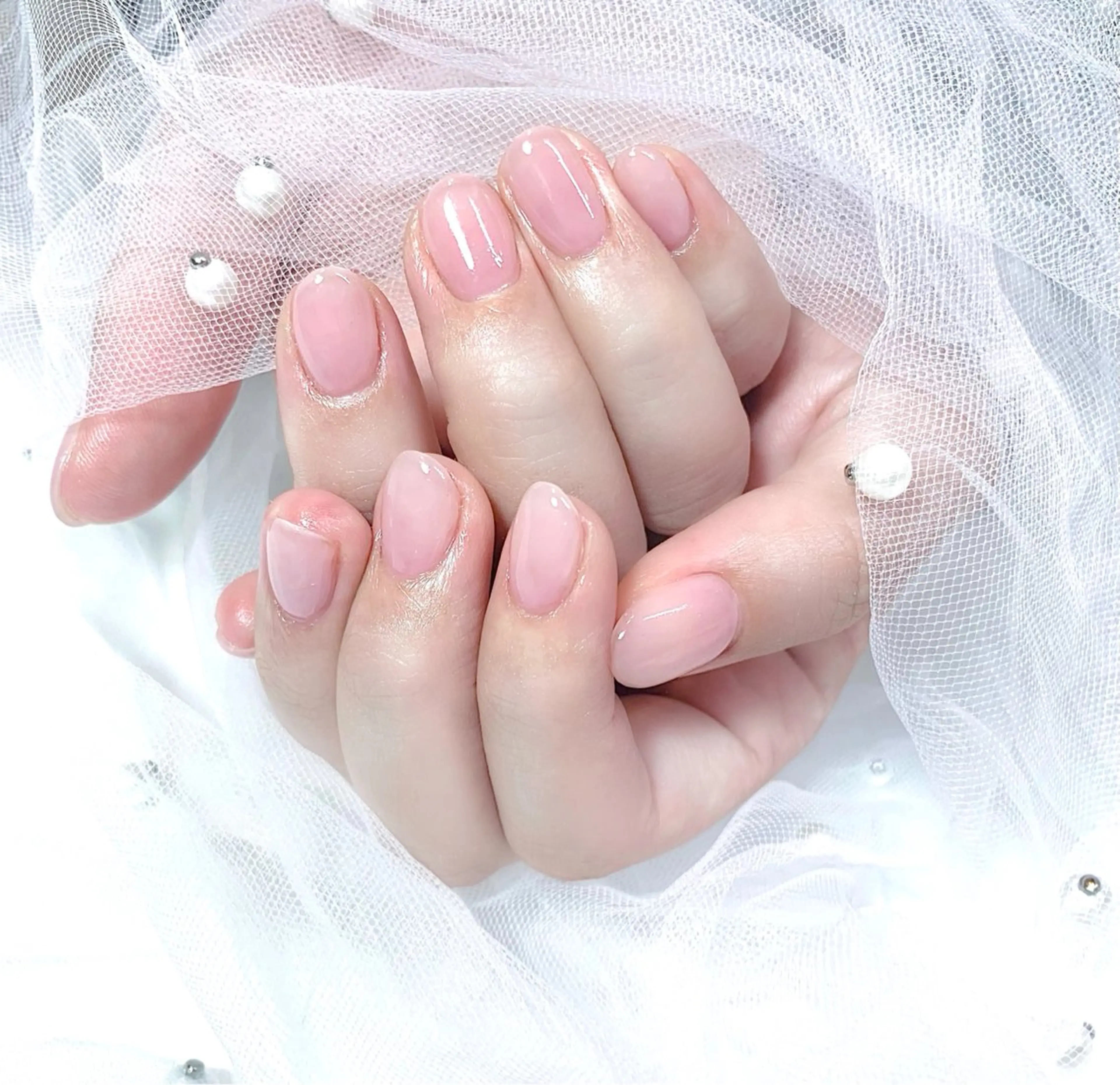 ネイル 韓国ネイル ワンカラーネイル ピンク ワンホンネイル 【chatnoir】 MIYUのネイルデザイン