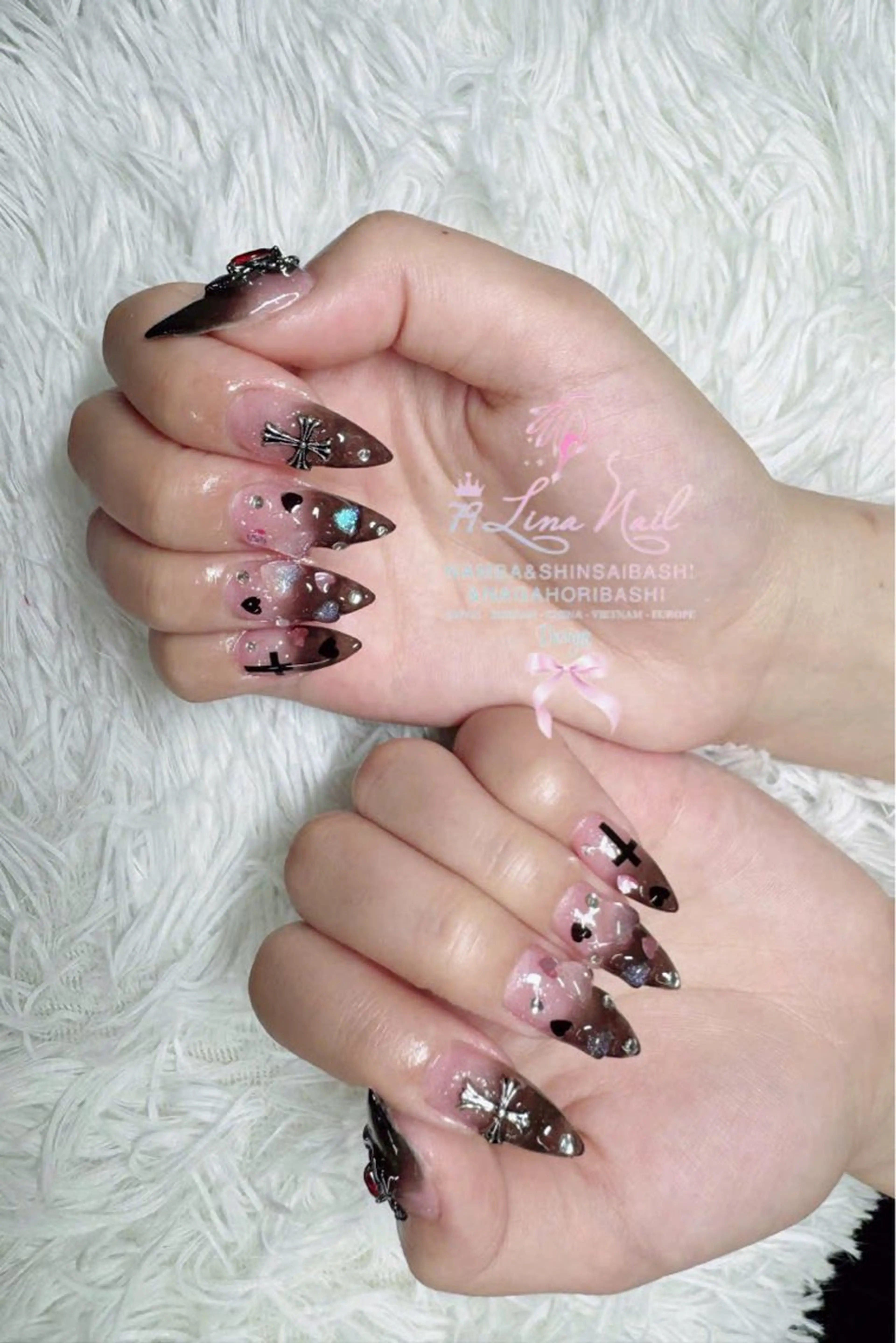ネイル チークネイル 桜ネイル フラッシュネイル フットネイル ジェルネイル ハンドネイル リナネイル アメ村心斎橋店のネイルデザイン
