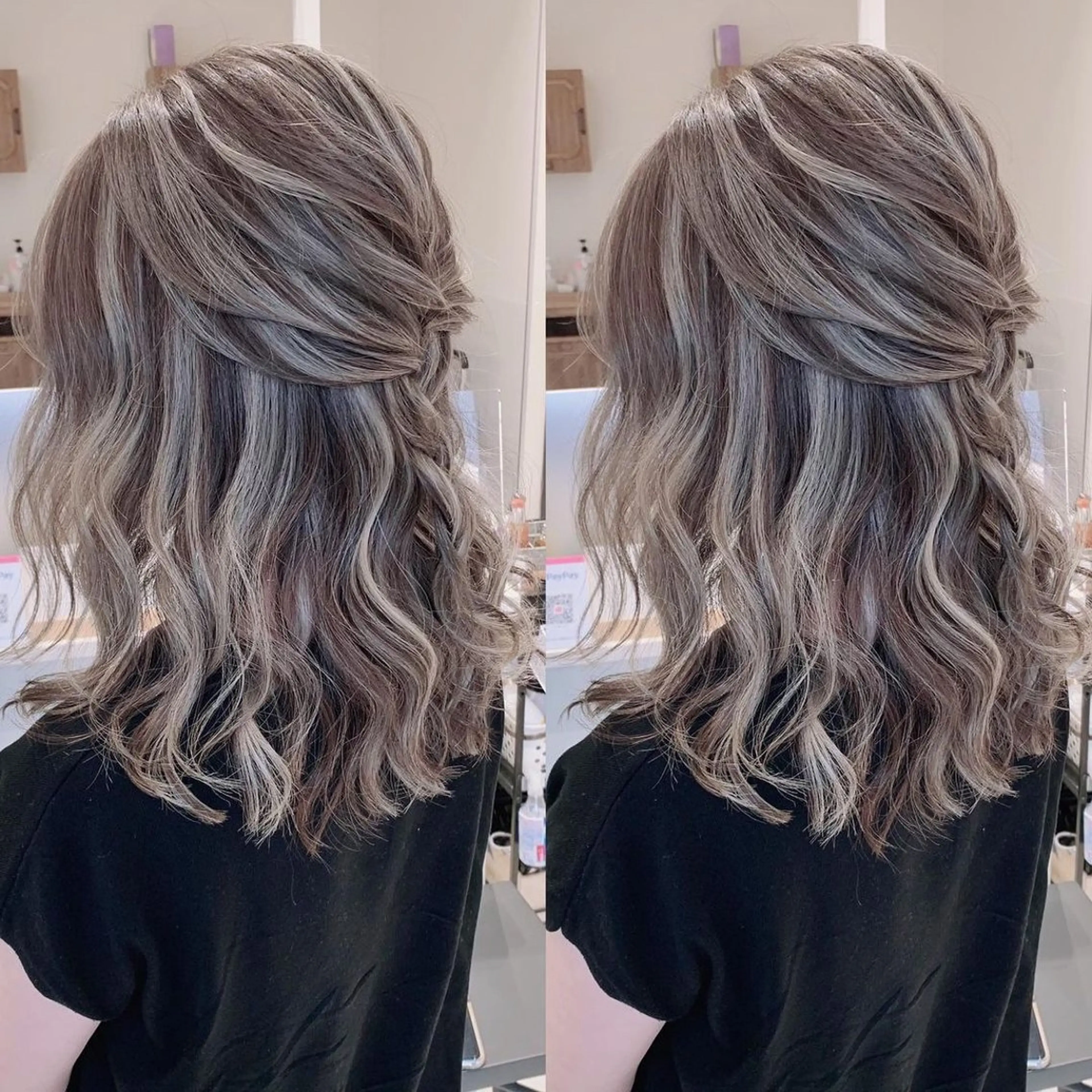 ロング カラー ブリーチ ケアブリーチ ヘアカラー 福西 洋斗のヘアスタイル