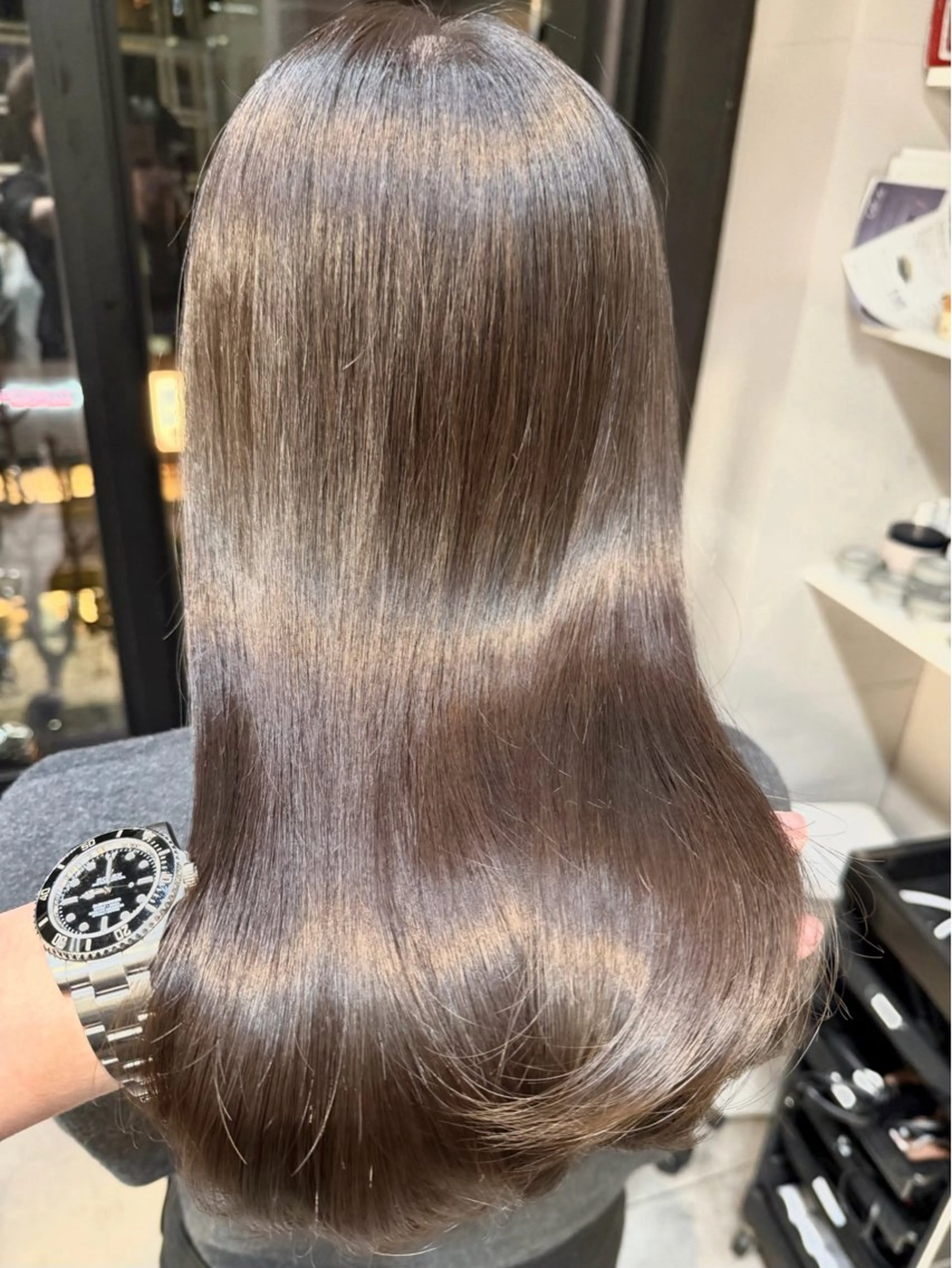 セミロング カット ヘアカラー トリートメント ✨透明感カラー/縮毛 恵比寿HAYATO✨のヘアスタイル