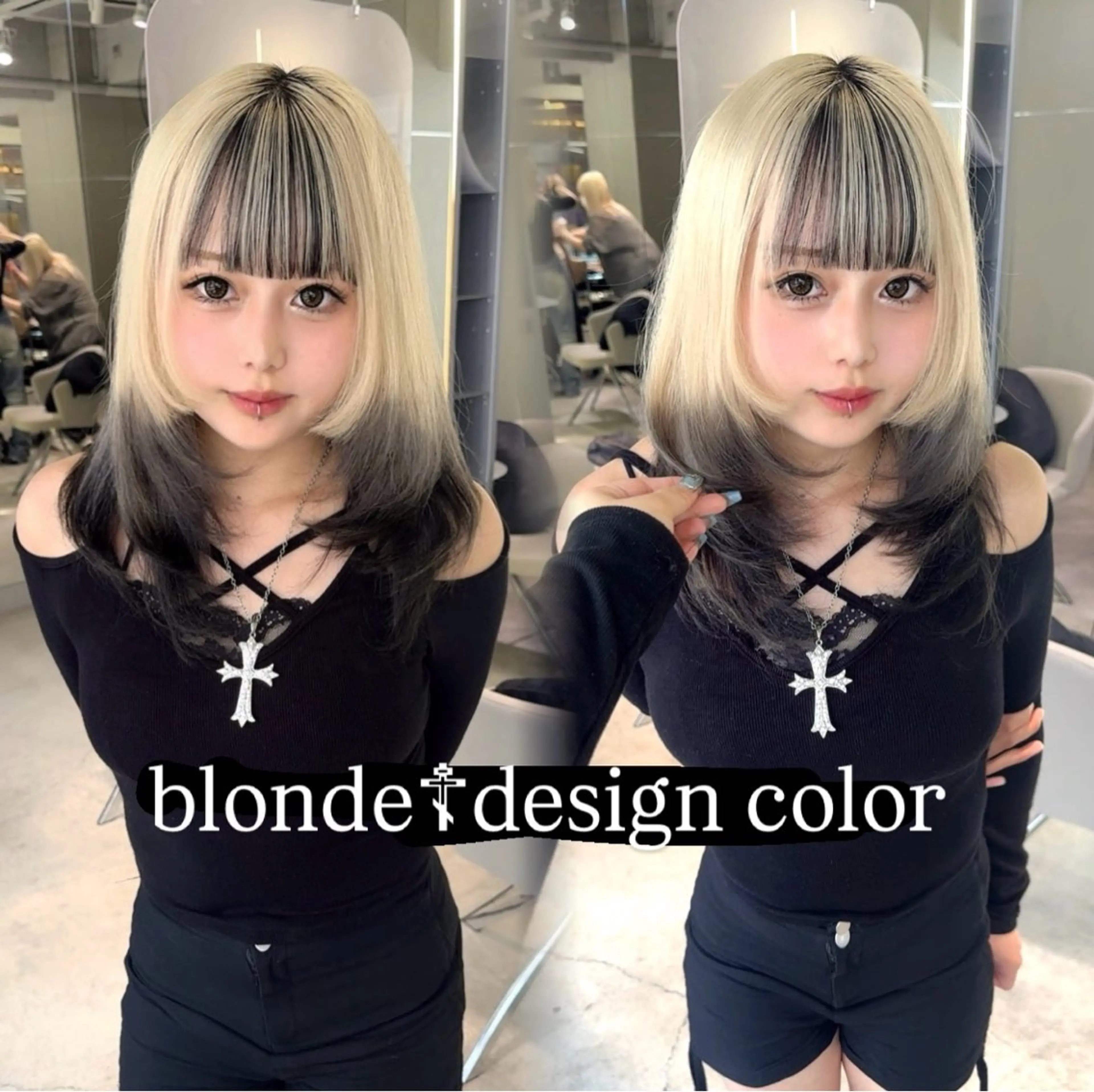 セミロング カラー GEM/ハイトーン /名駅/kanaeのヘアスタイル