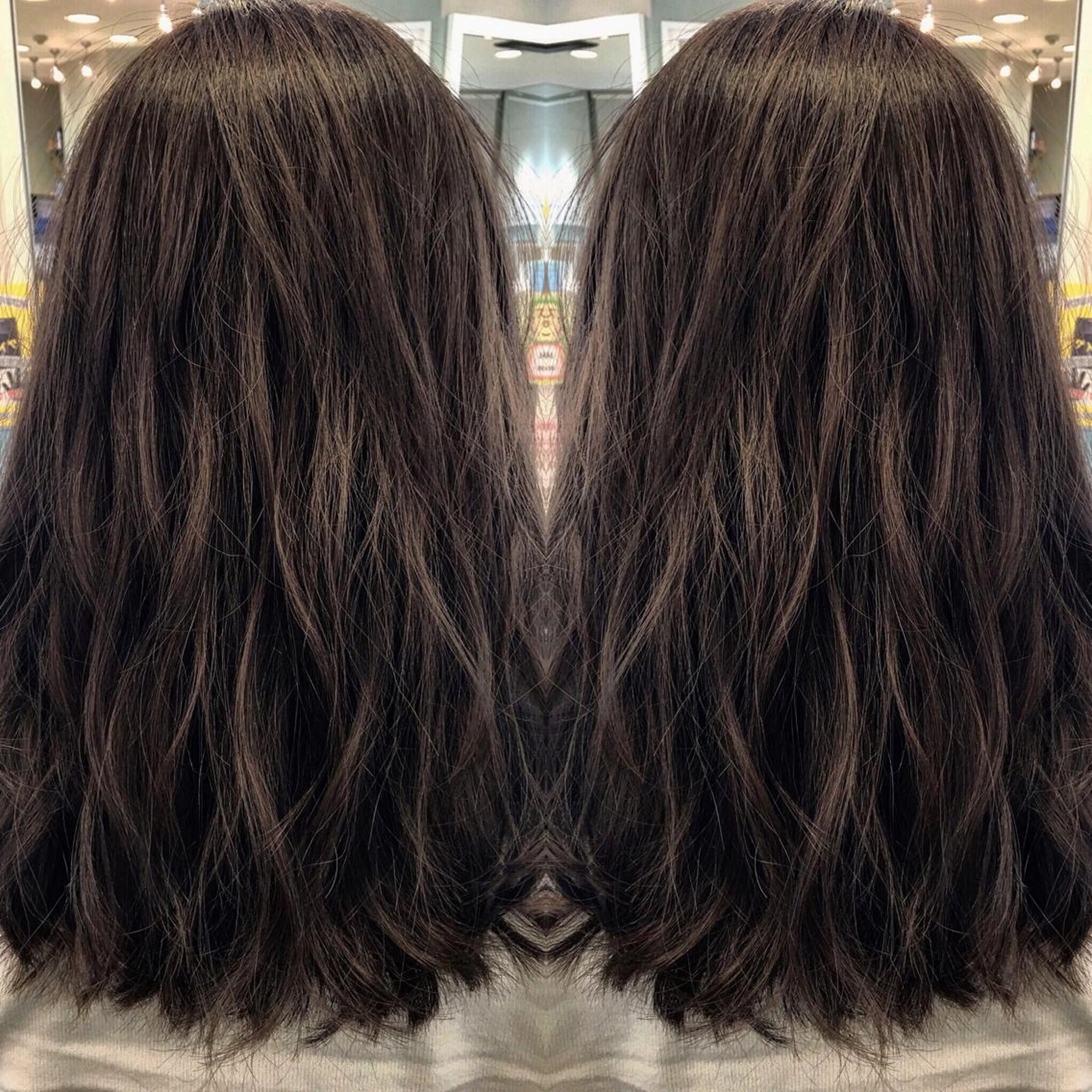 ミディアム box  mico. mutsumiのヘアスタイル