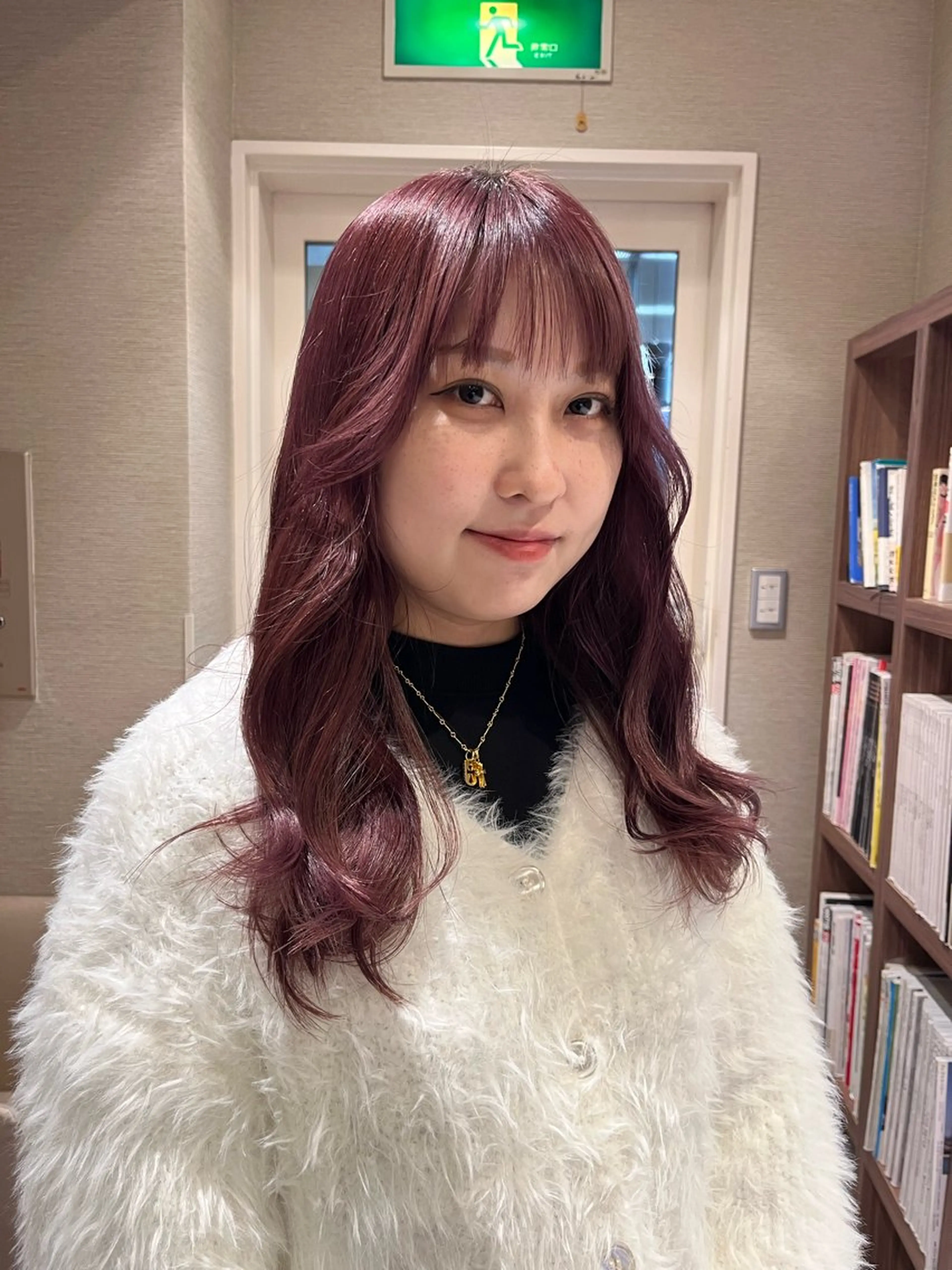 ロング カラー ブリーチ ピンクカラー ヘアカラー dogstar小林諒 パーマ/レイヤーのヘアスタイル