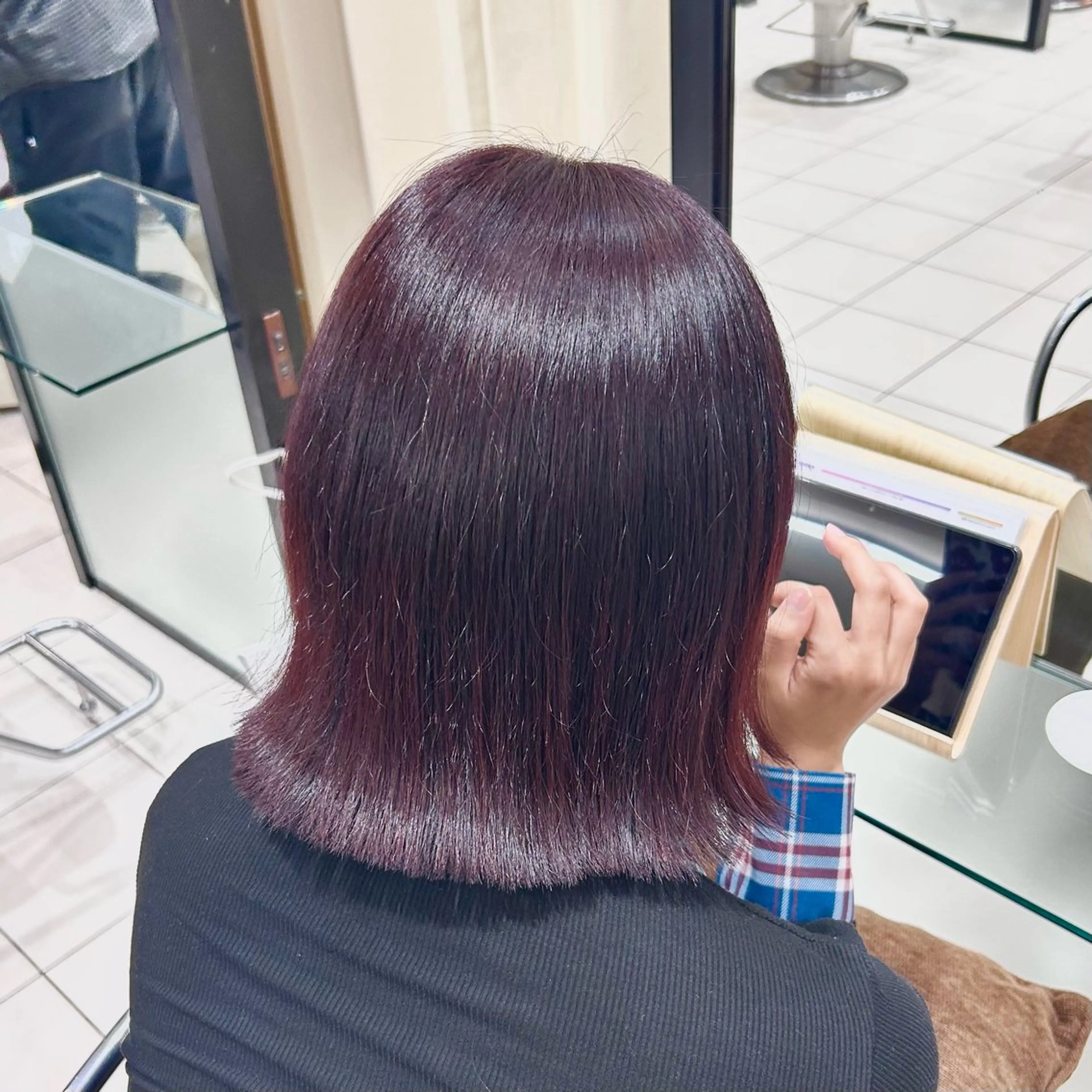 ミディアム カラー ブリーチ ブリーチなしカラー ピンクカラー 外ハネヘア 🫧カット¥0/ カノンClanc🫧のヘアスタイル