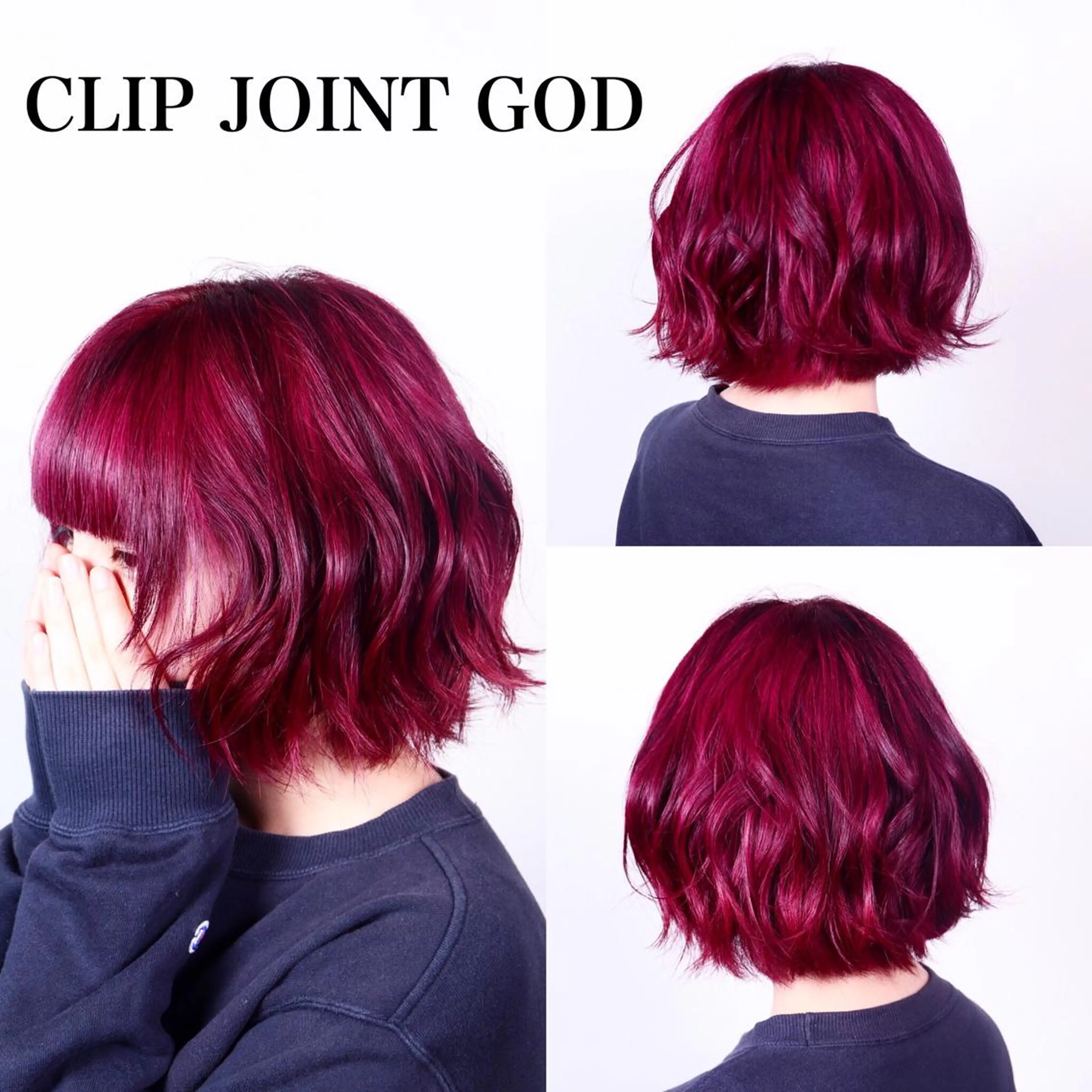 ミディアム カラー レッドカラー 今泉 周のヘアスタイル