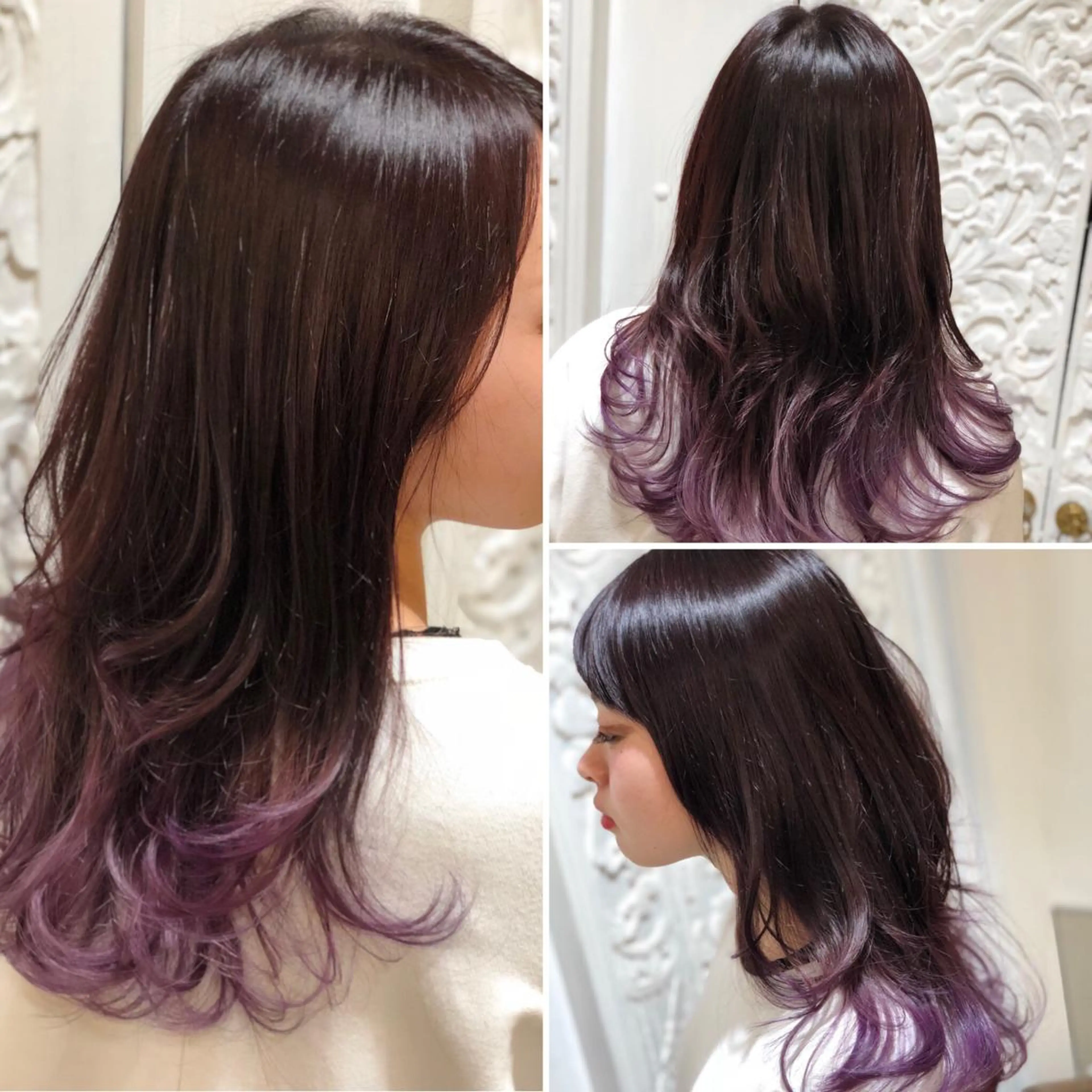 ロング カラー カット ヘアカラー Y Uのヘアスタイル