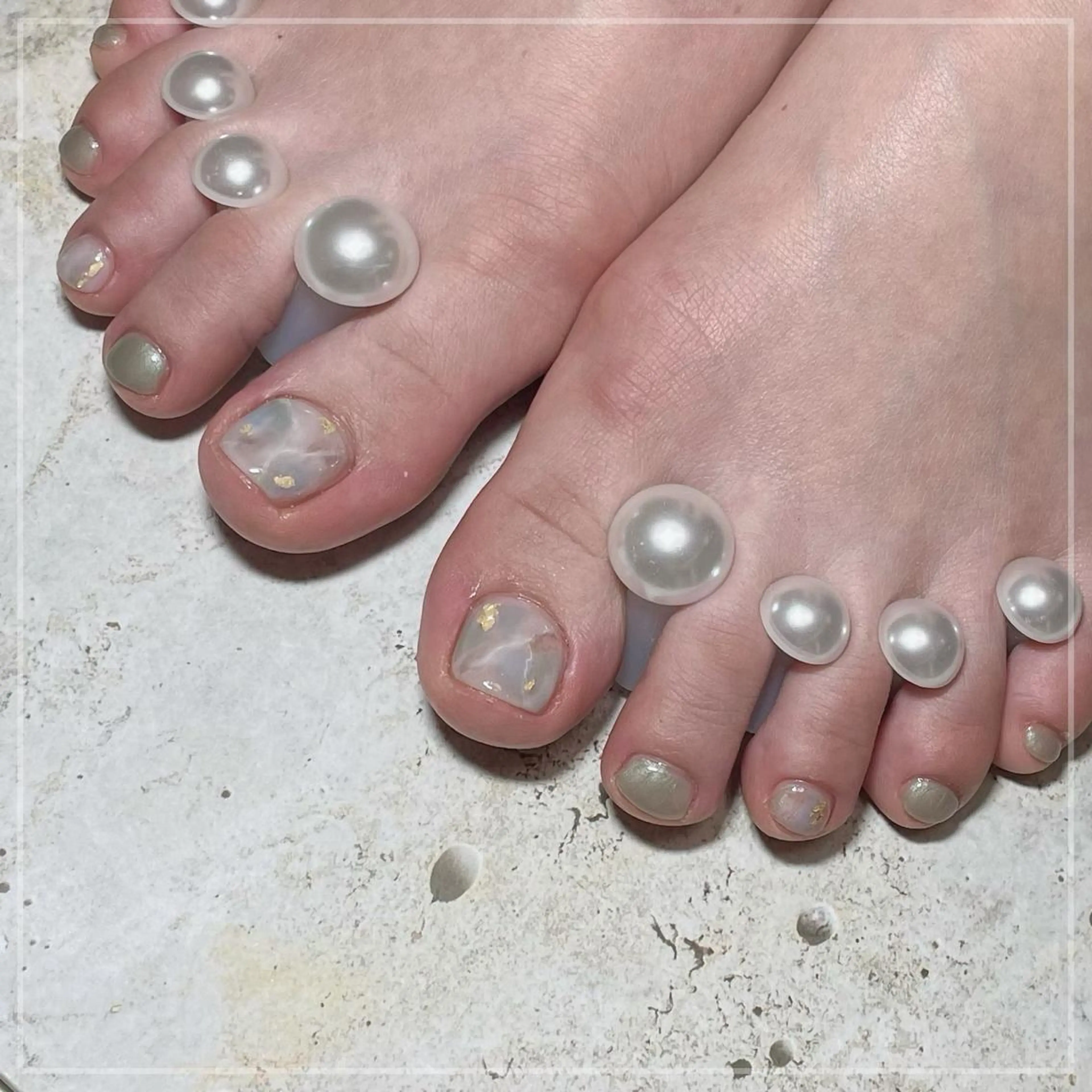 👡フットネイル🐾 【🧡デザインフリーやり放題💙】 フットバスつき🛁の写真