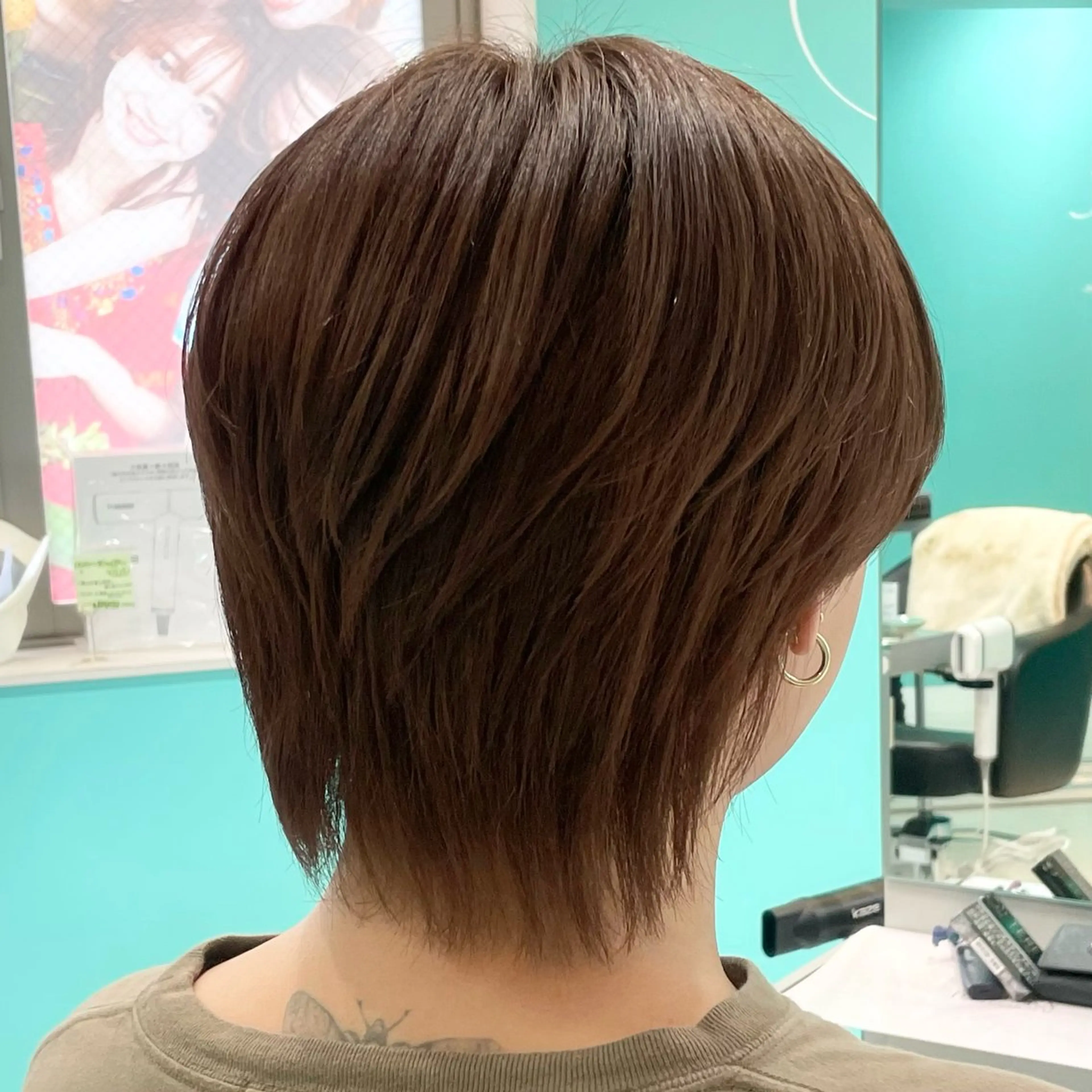 ショート カラー メンズ ブラウンカラー ココアブラウン デザインカラー/ ボブ/Natsukiのヘアスタイル