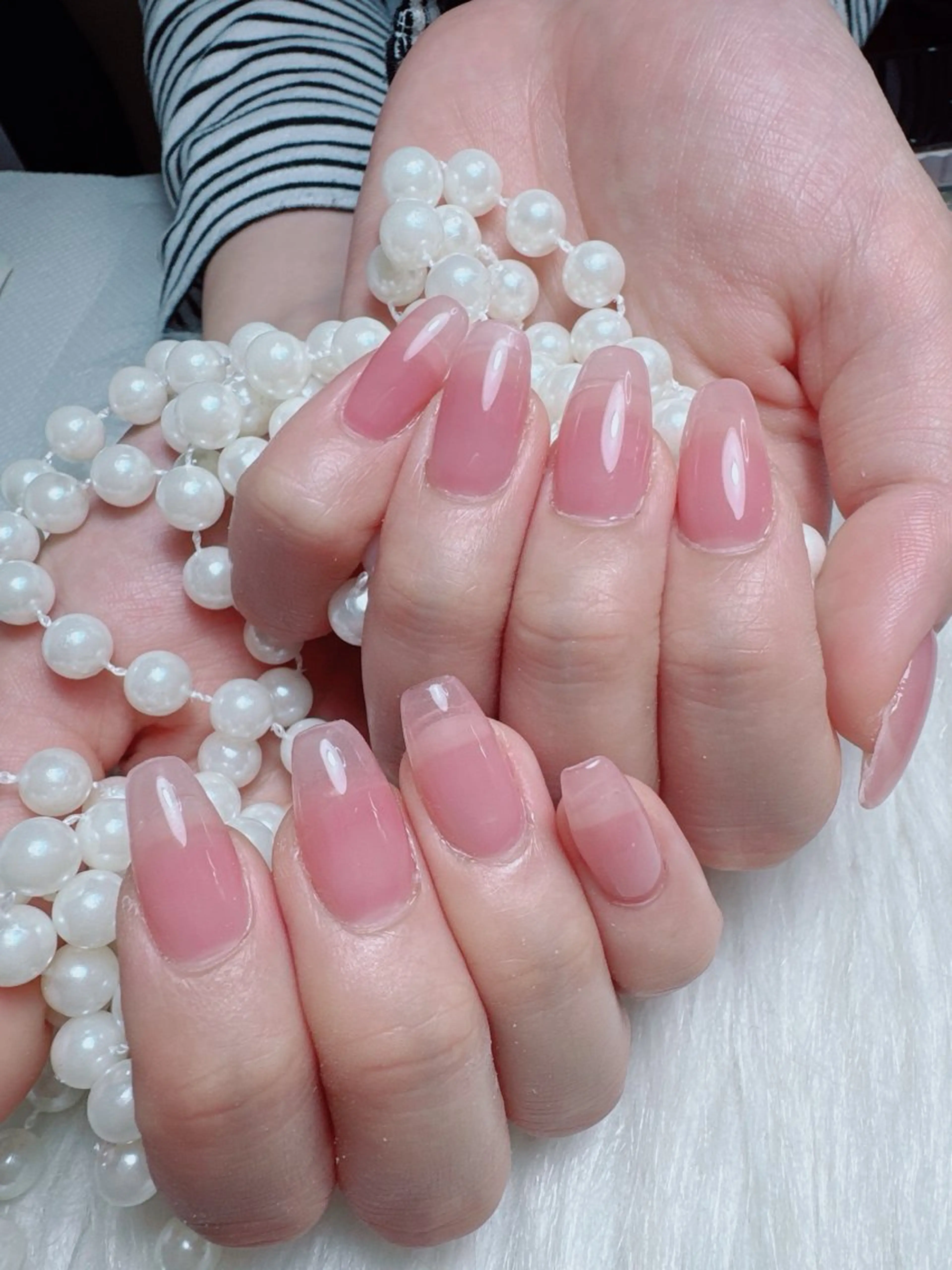 ネイル ワンカラーネイル ピンク ネイルチップ Miu nailのネイルデザイン