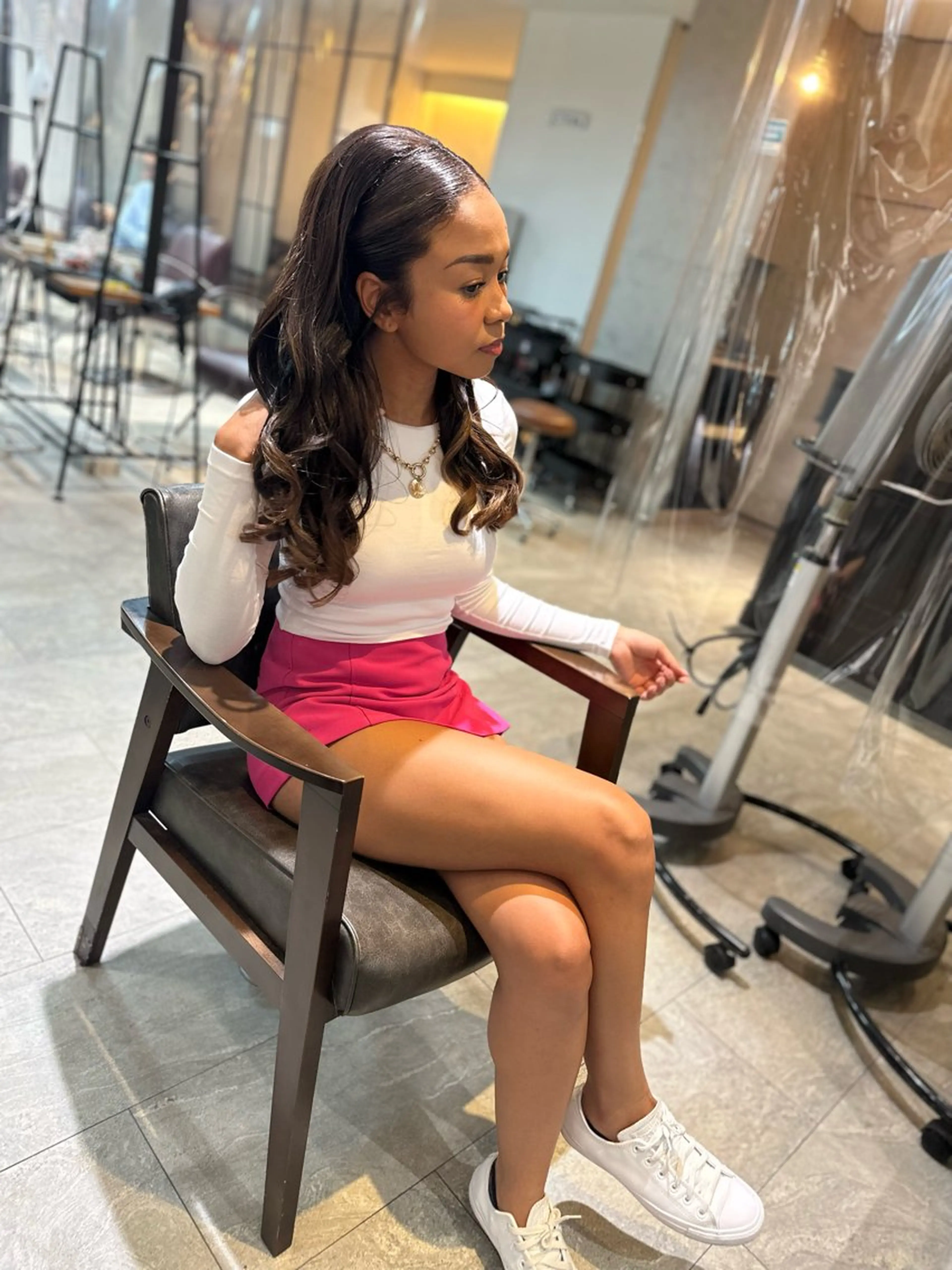 ロング ヘアアレンジ BRAIDS💎愛子 大人ハイライト💎のヘアスタイル