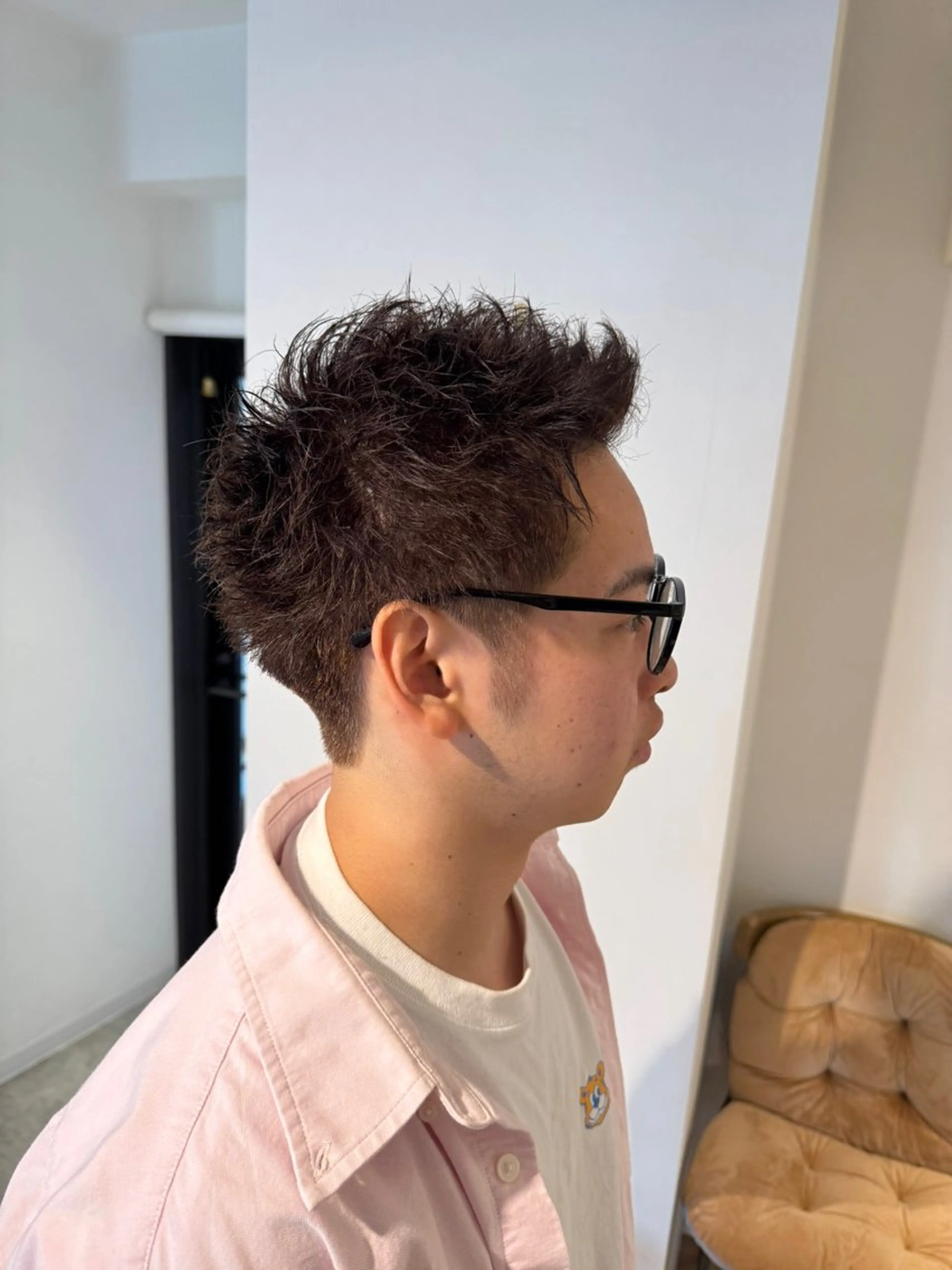 ショート カラー アッシュ アッシュブラック 黒髪 グレージュ 韓国風ヘア カット ヘアカラー 髪質改善/縮毛矯正 /メンズパーマ川田のヘアスタイル