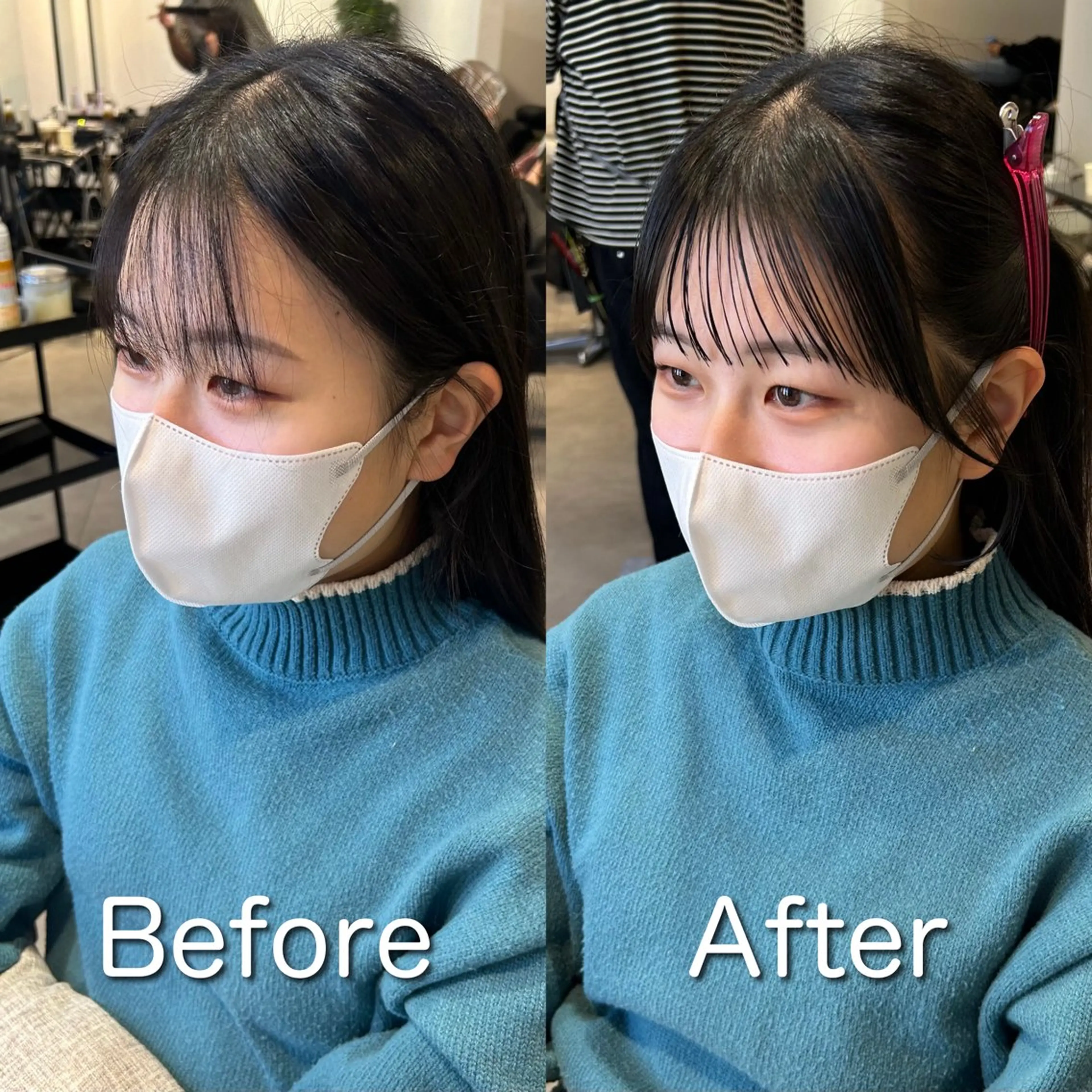 ミディアム 顔周りカット ❤️ショートカット ・顔周りカット❤️のヘアスタイル