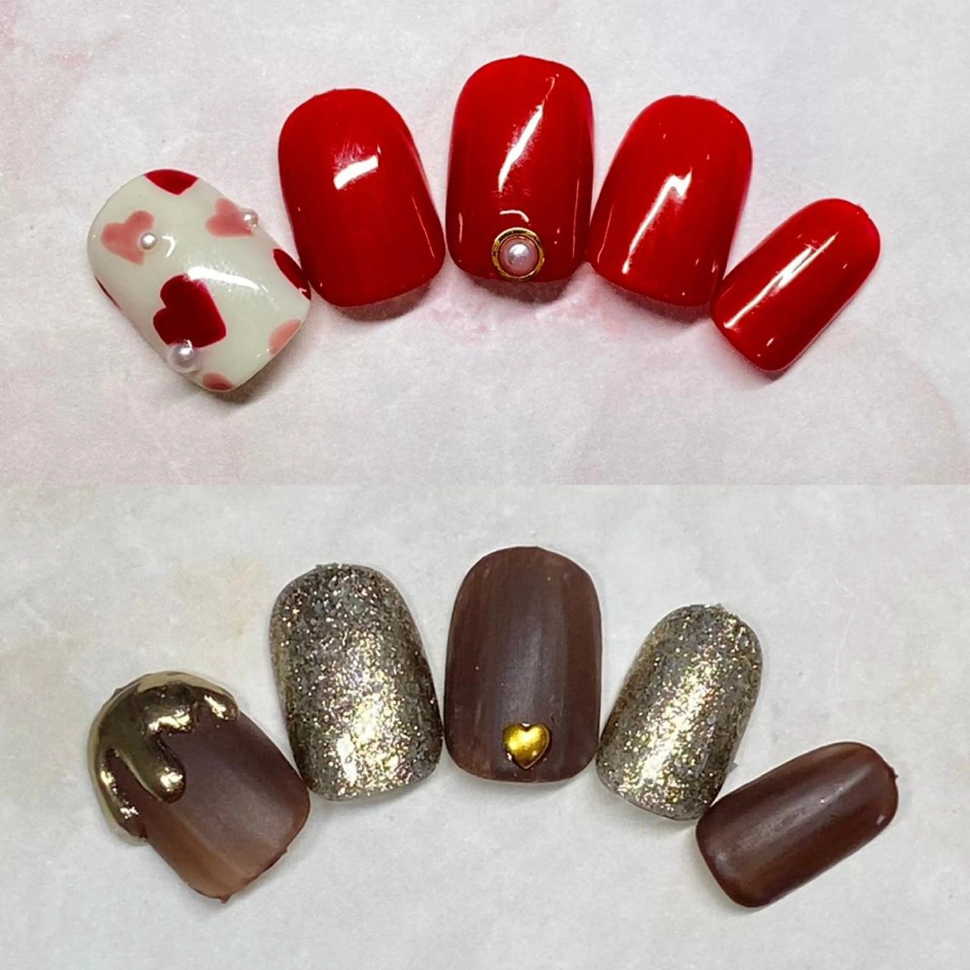 ネイル バレンタイン ハンドネイル Nail&eye Belire 新宿のネイルデザイン