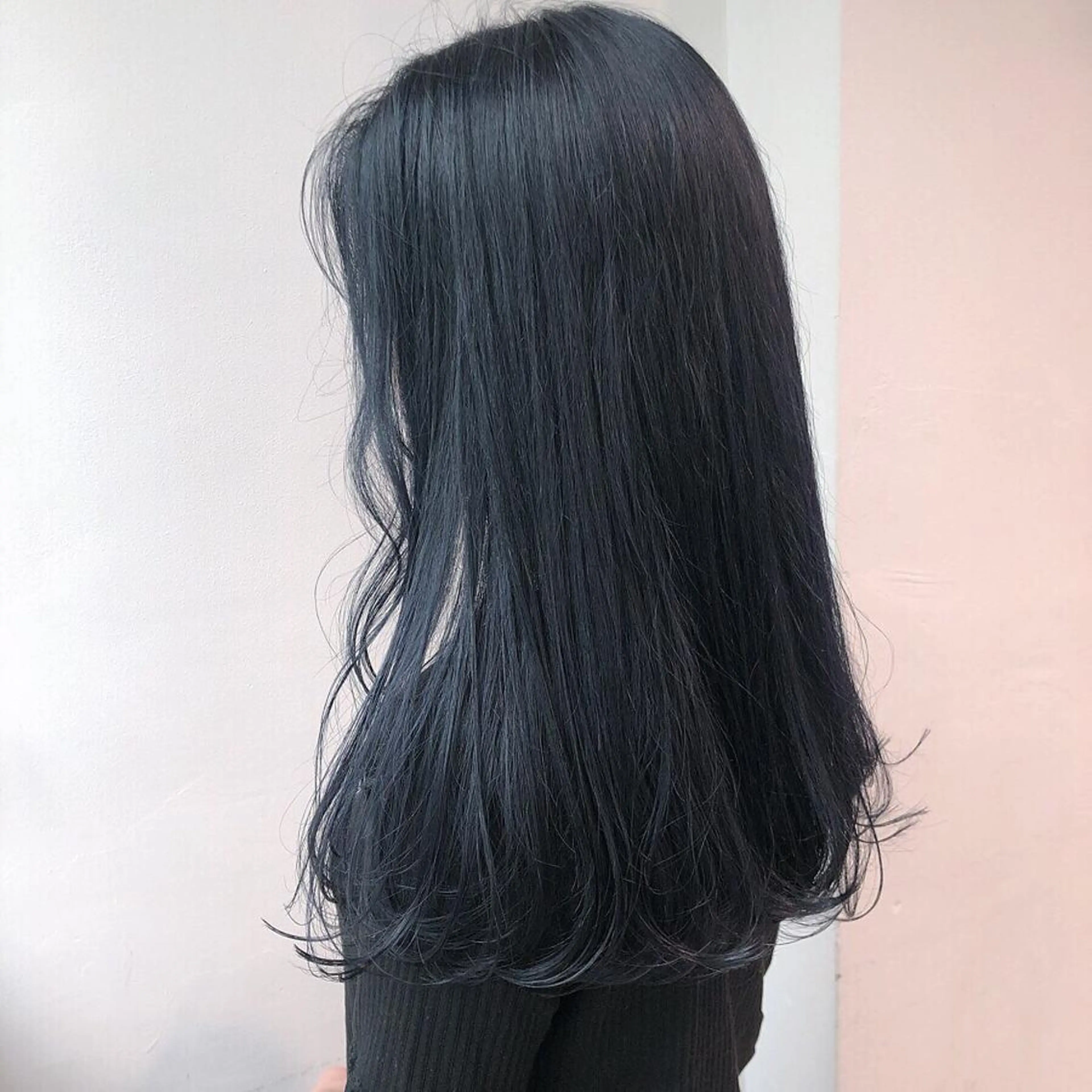 ロング カラー ネイビーカラー ヘアカラー トリートメント ヘアセット ❤️sai❤️ official❤️のヘアスタイル