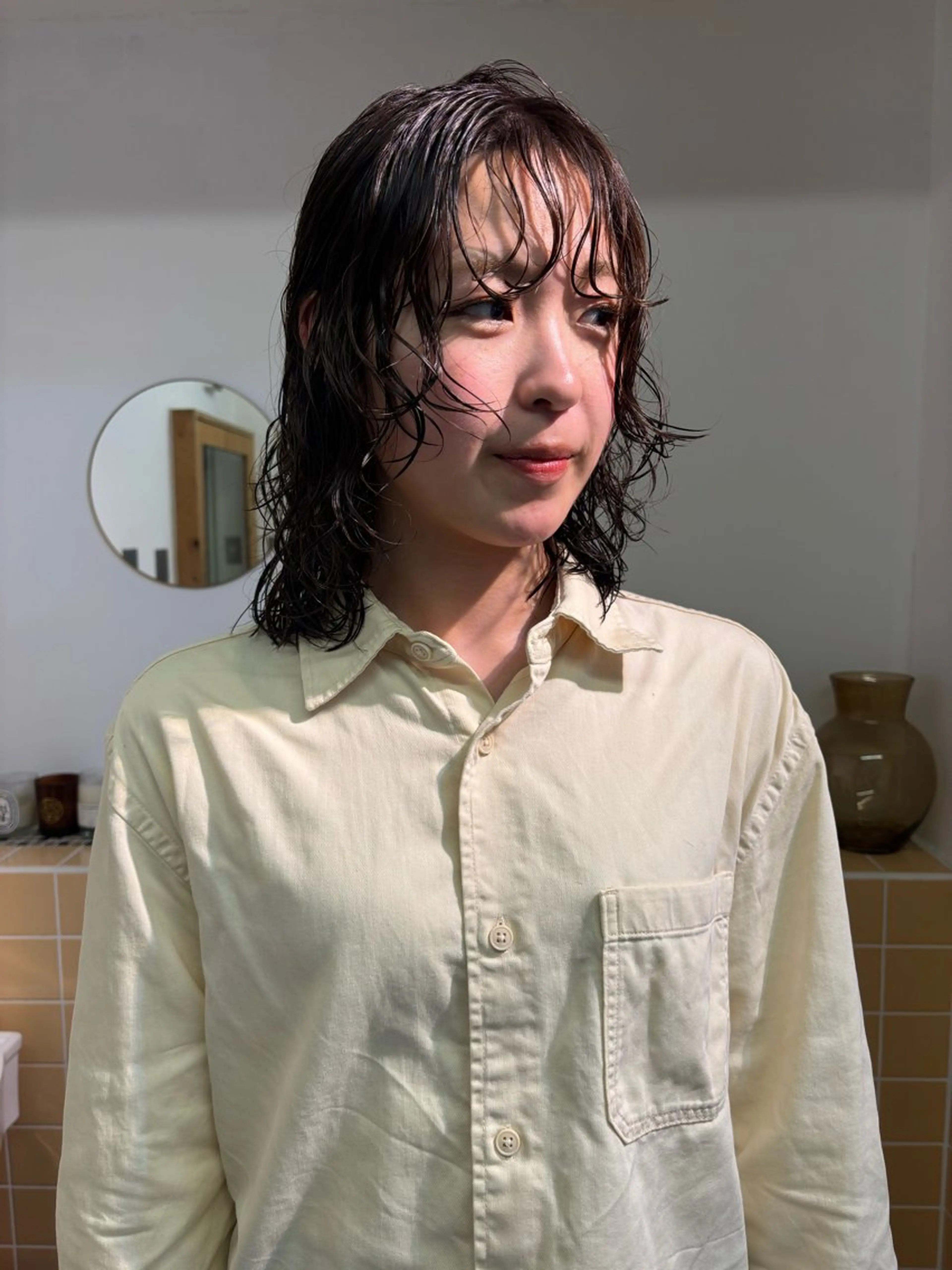 ミディアム カラー カット ヘアカラー トリートメント sakura🌸 レイヤー/韓国ヘアのヘアスタイル