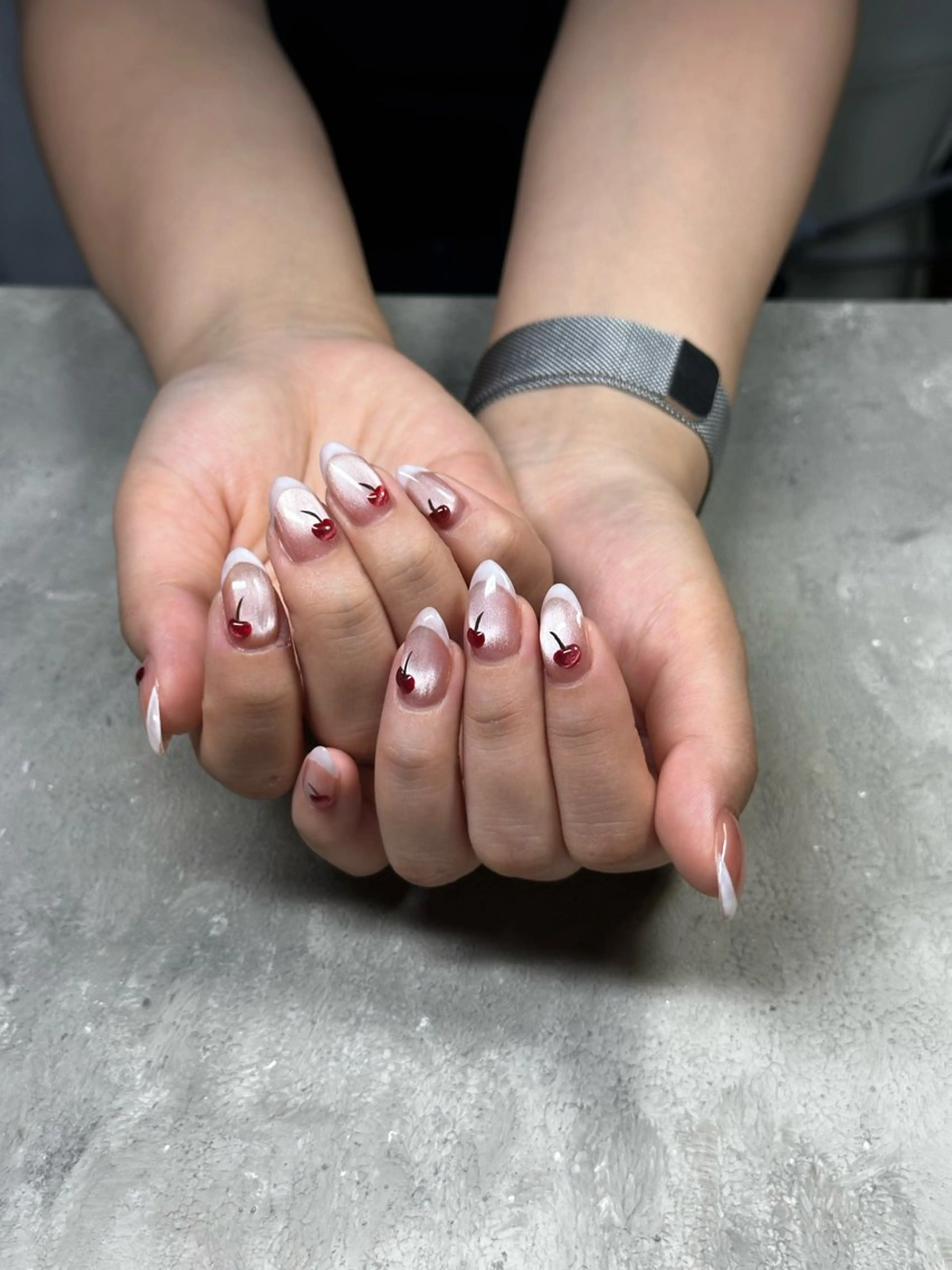 ネイル フレンチネイル マグネットネイル シンプルネイル ハンドネイル Éclat~エクラ~ Mizukiのネイルデザイン