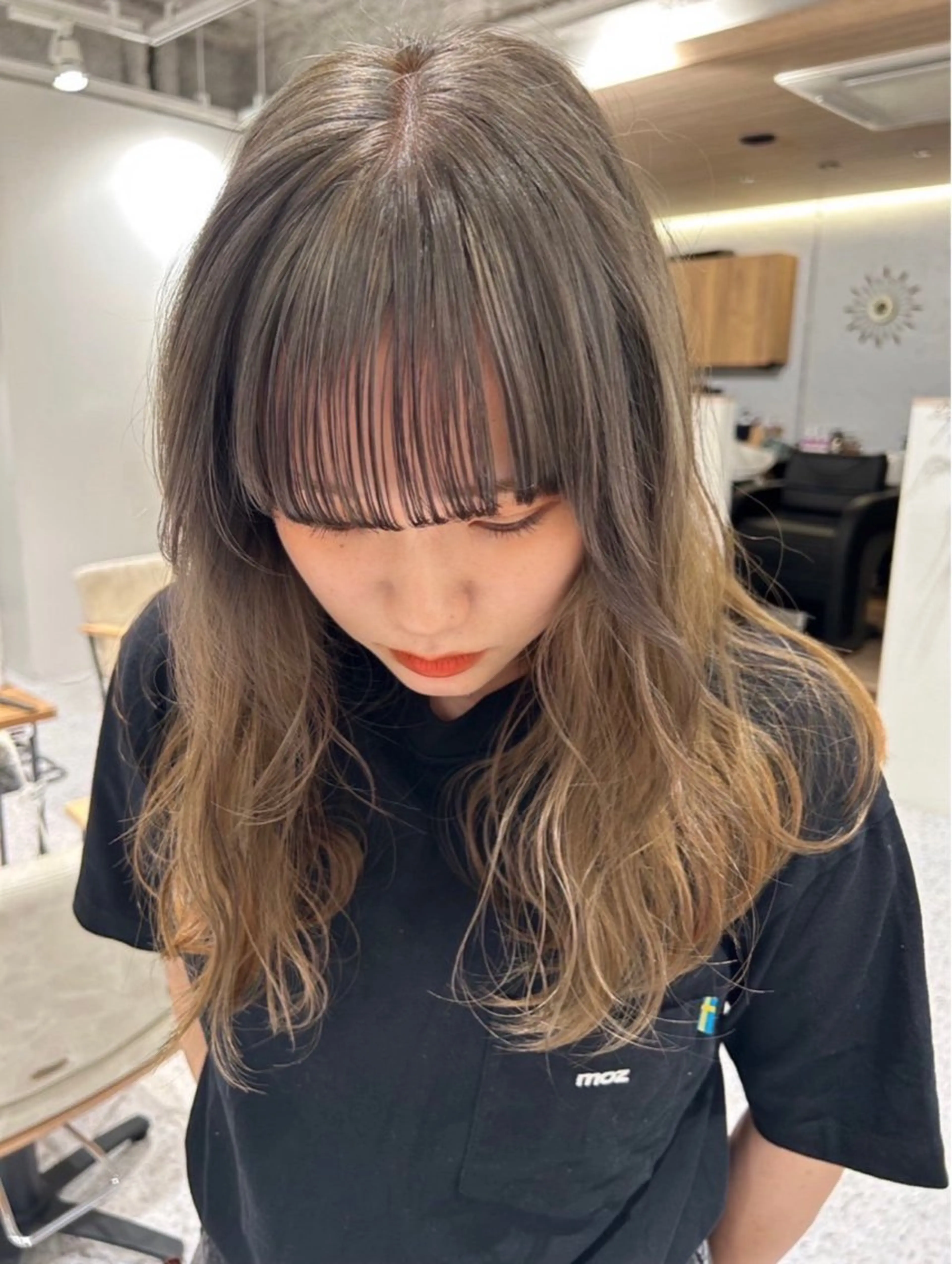 セミロング ヘアカラー hair&eye🎀 /momoKaのヘアスタイル