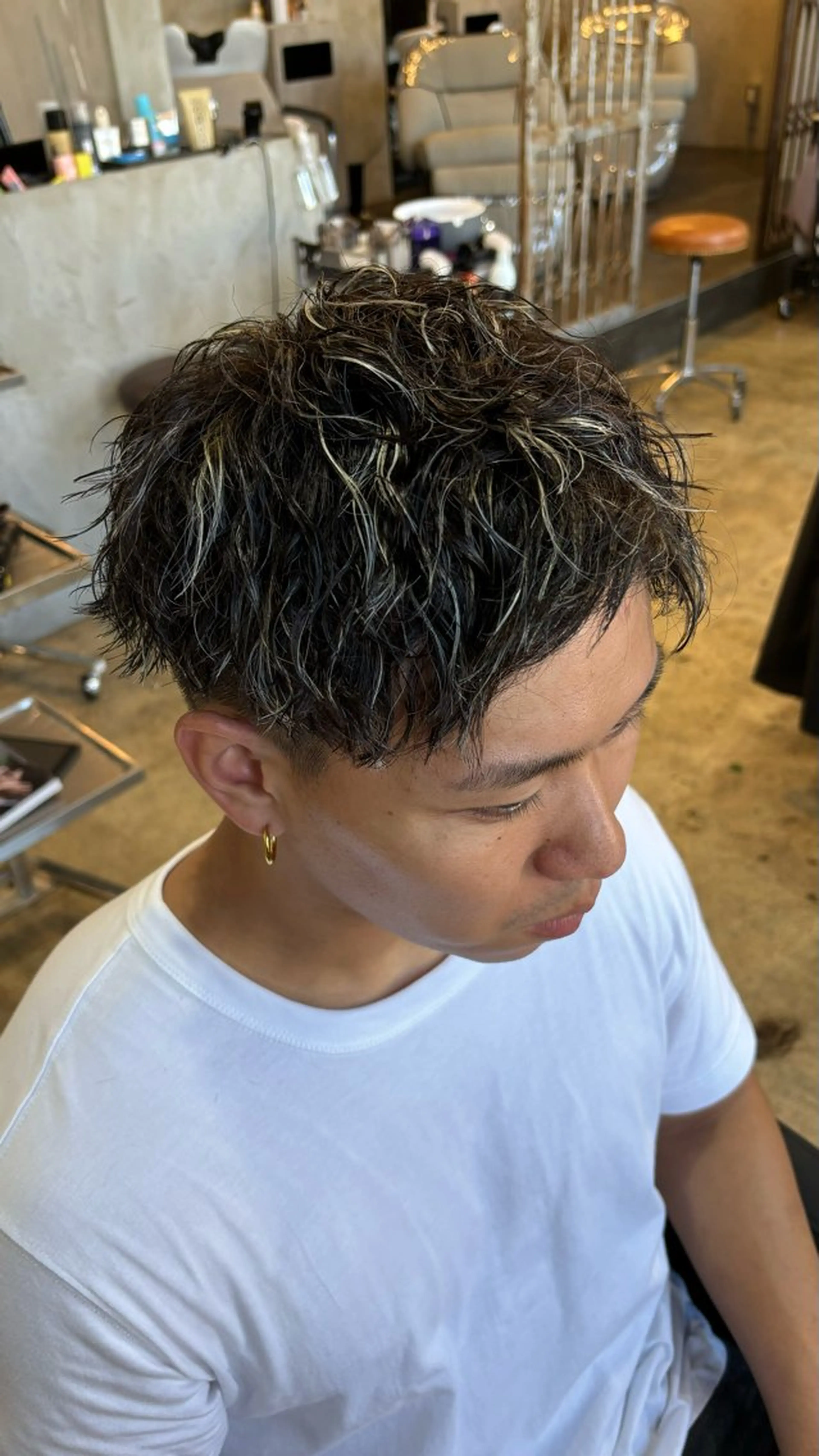 パーマ メンズ メンズハイライト メンズパーマ ツイストスパイラルパーマ スパイラルパーマ メンズカットパーマ /岐阜/yudaiのヘアスタイル