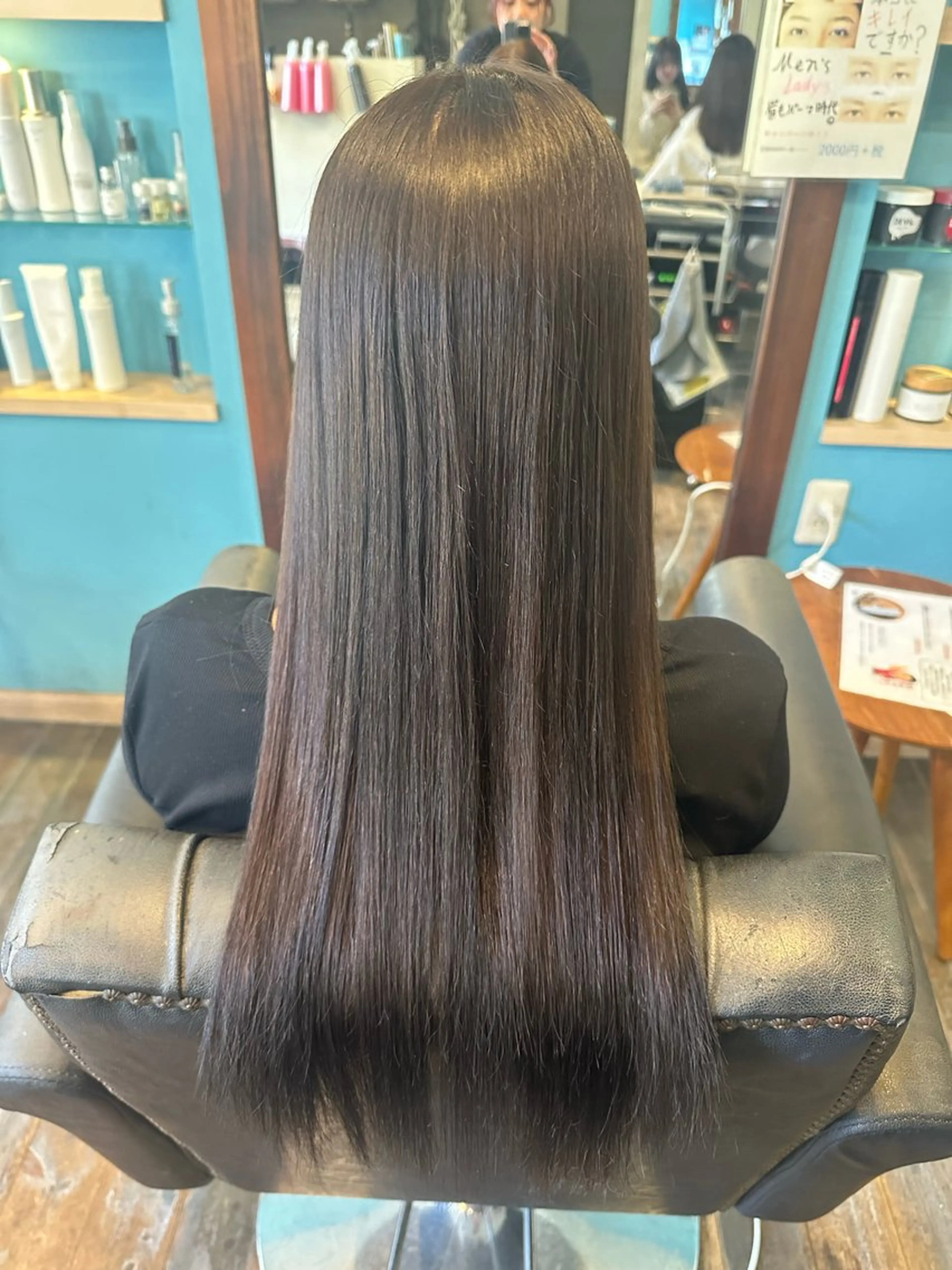 ロング カラー オレンジ ヘアカラー 安達 望のヘアスタイル