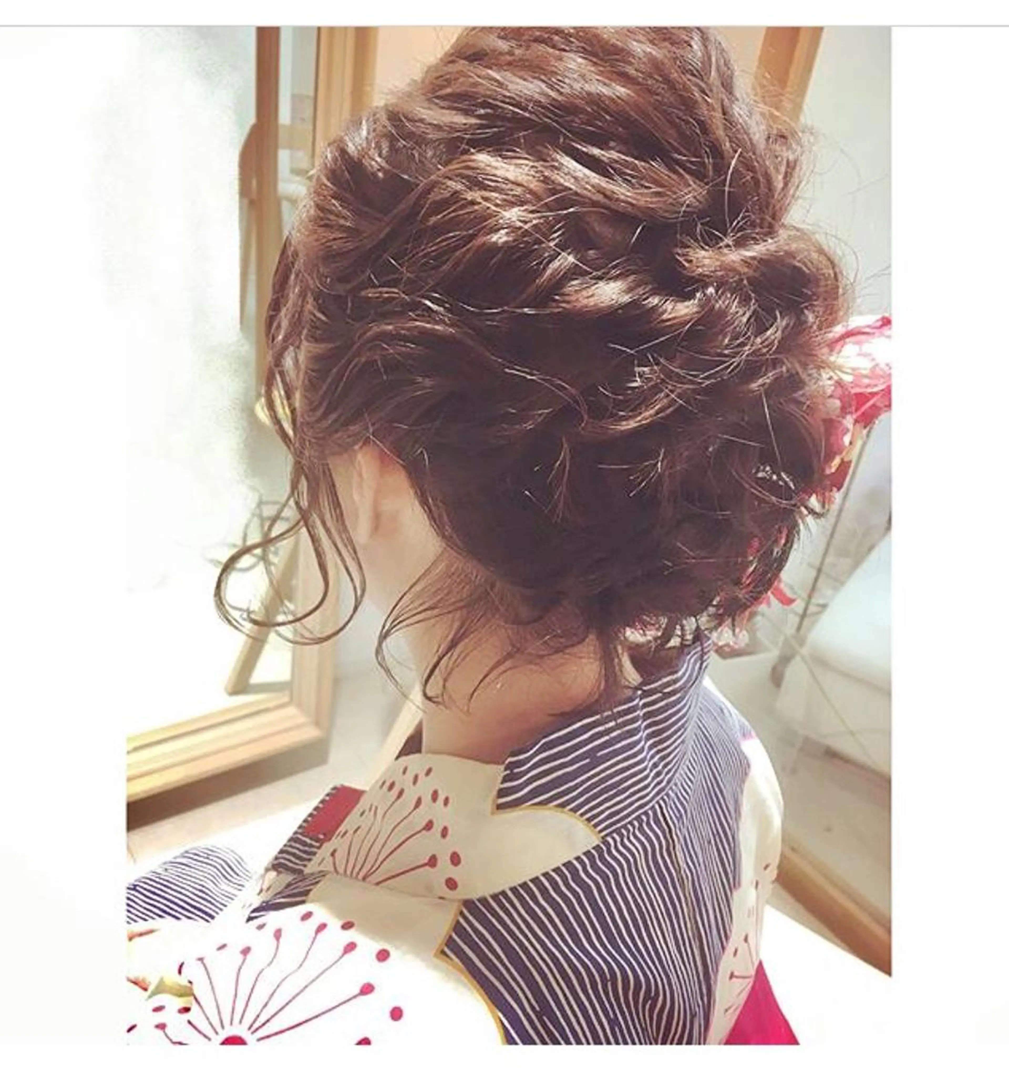 ショート 浴衣 ヘアセット 安永 涼のヘアスタイル