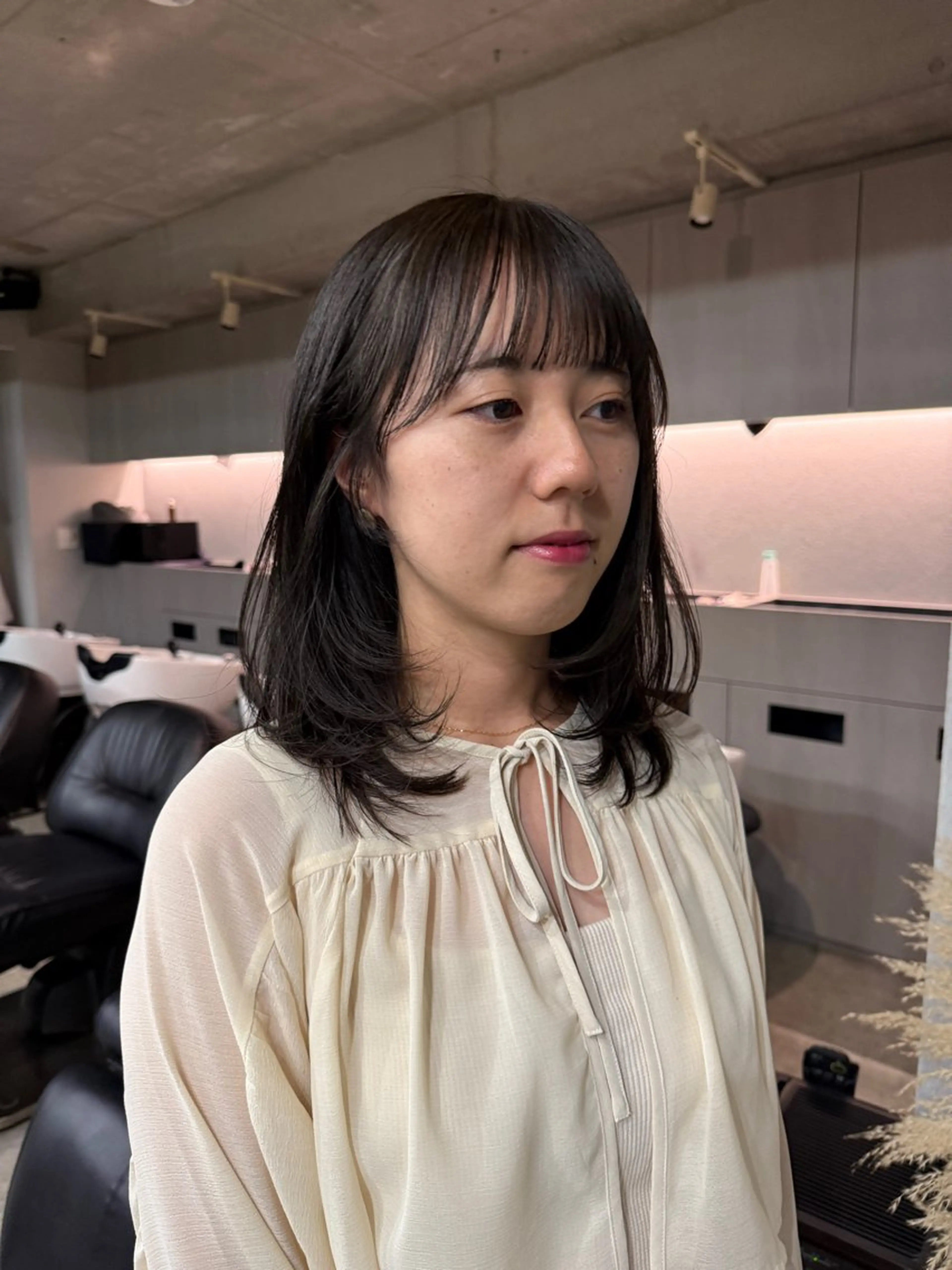 ミディアム カラー カット ヘアカラー 表参道🌿赤み消し カラー/チナツのヘアスタイル