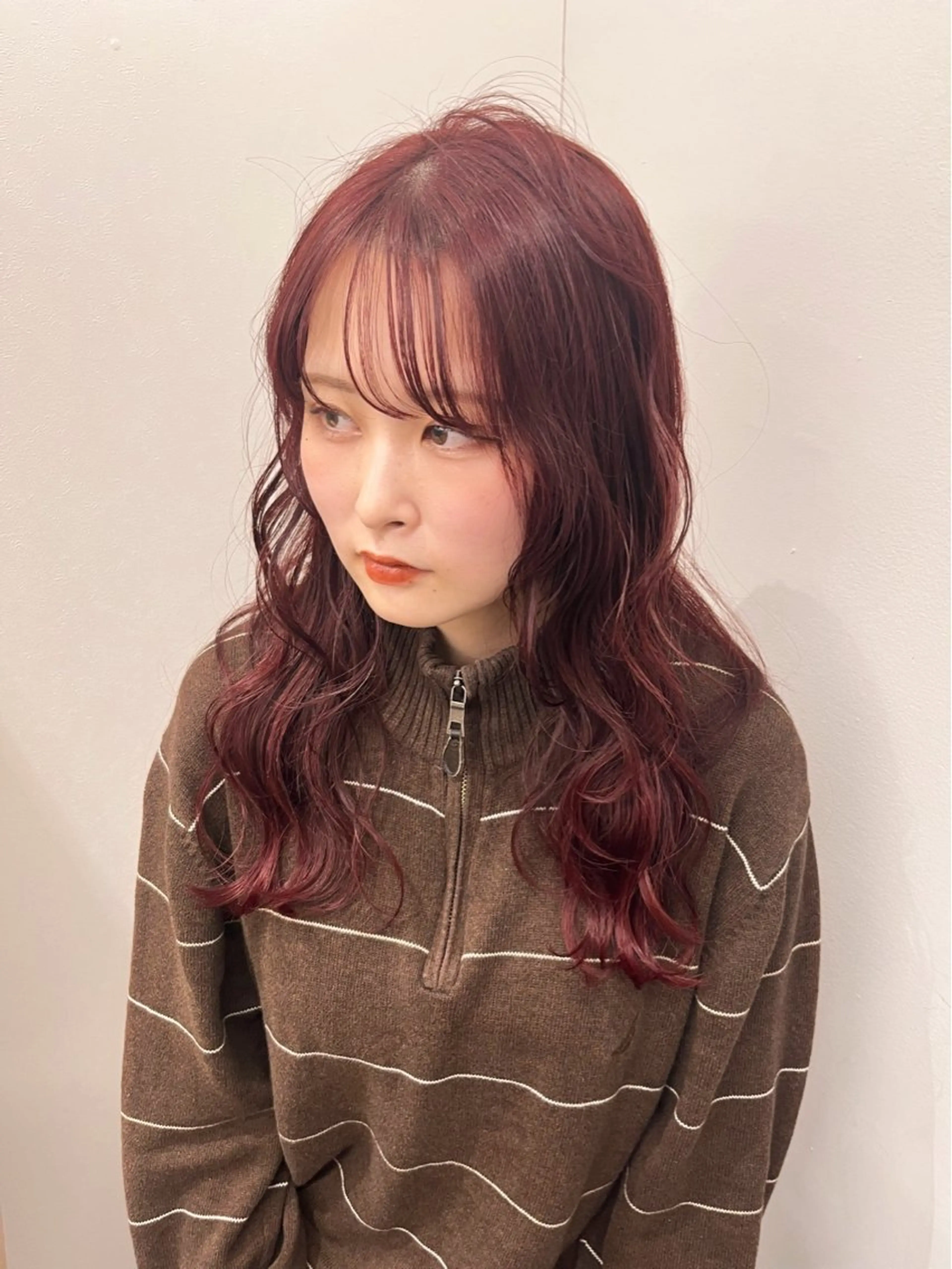 ロング カラー ダブルカラー 渡邊 ひかるのヘアスタイル