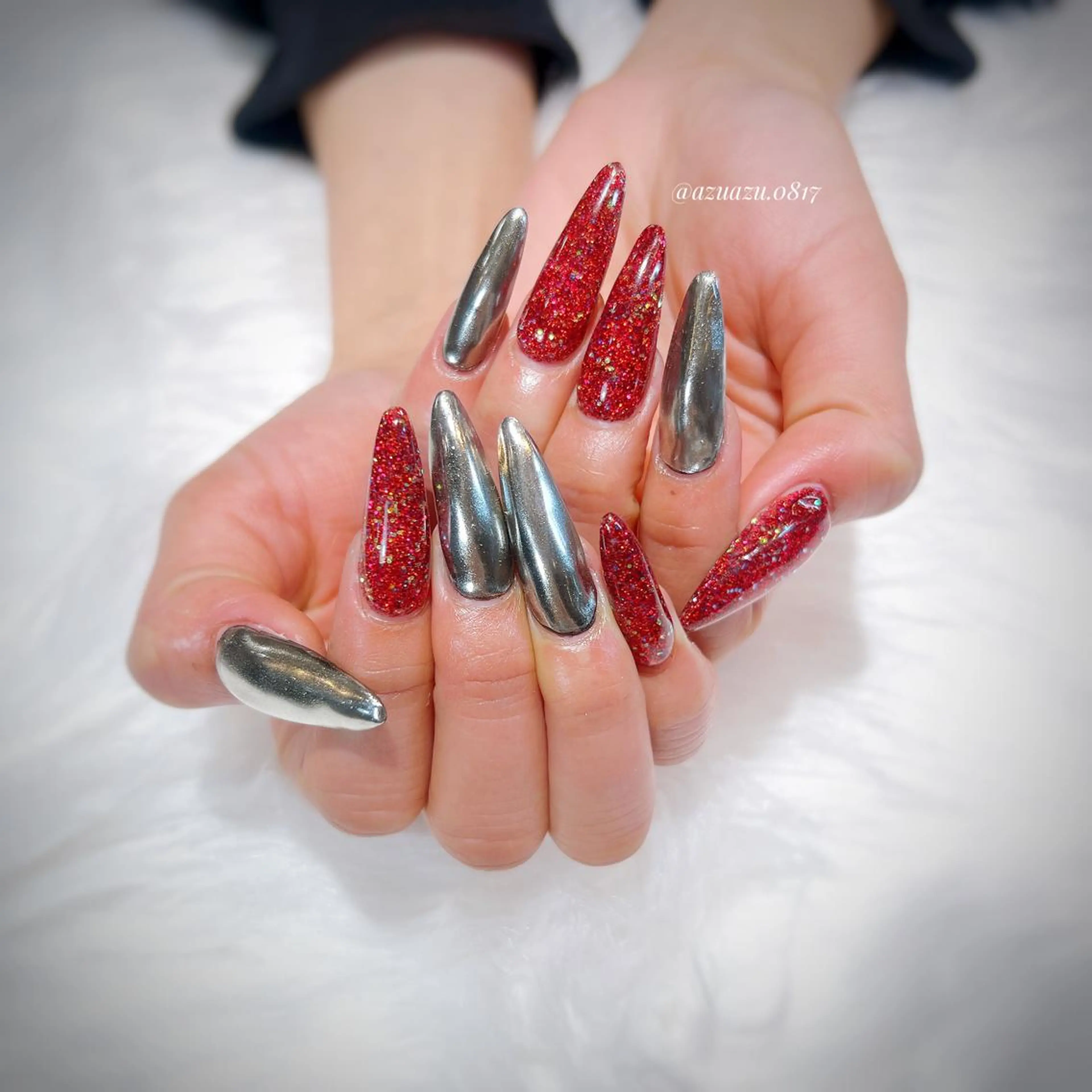 ネイル スカルプネイル hair&nail ROOTS所属・ヘアメイク&ネイル ♥️Azuのネイルデザイン