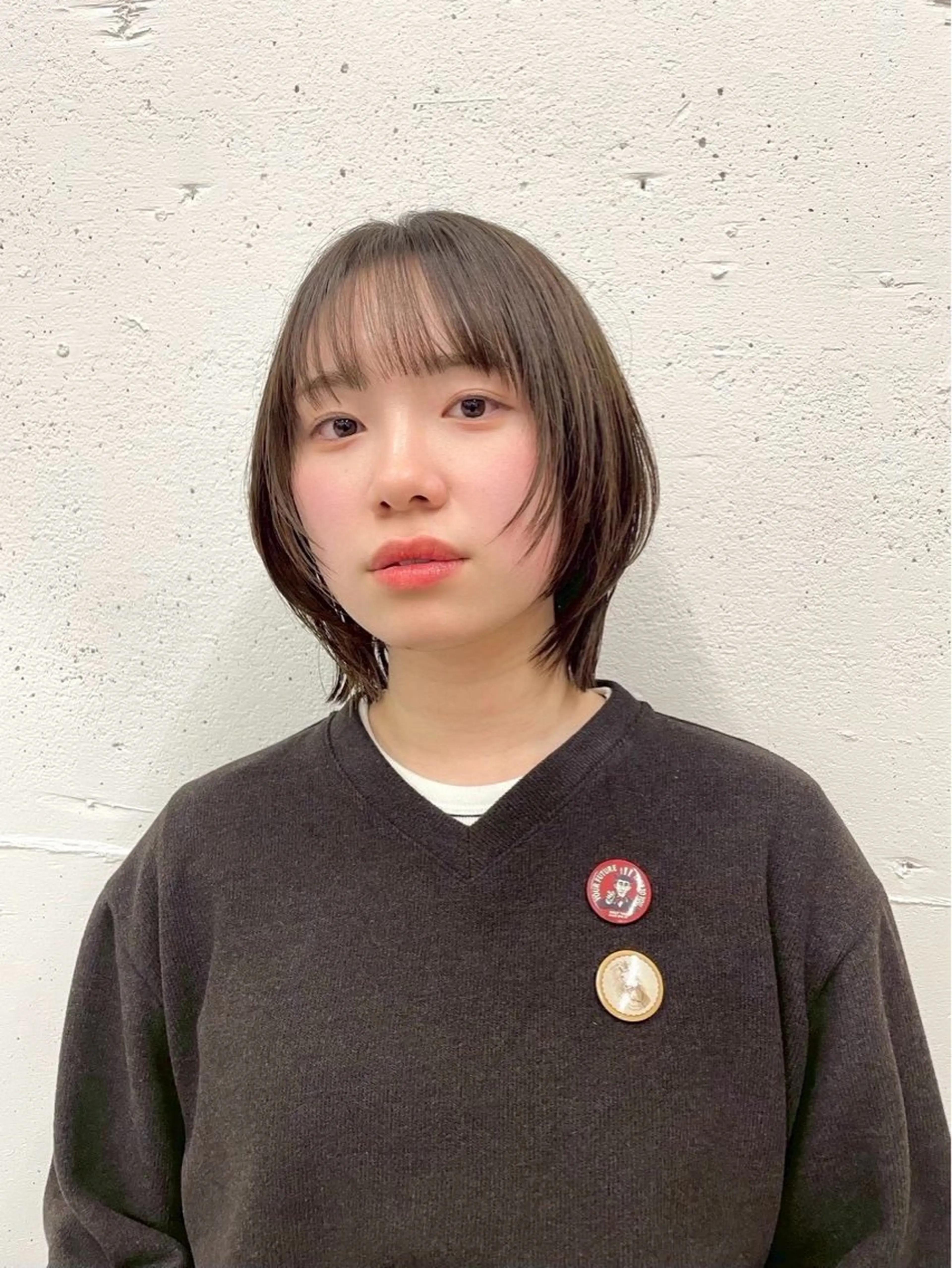 ミディアム カラー ボブレイヤー オリーブカラー ボブ レイヤーカット カット ヘアカラー suzu 🤍 【 grace 】のヘアスタイル