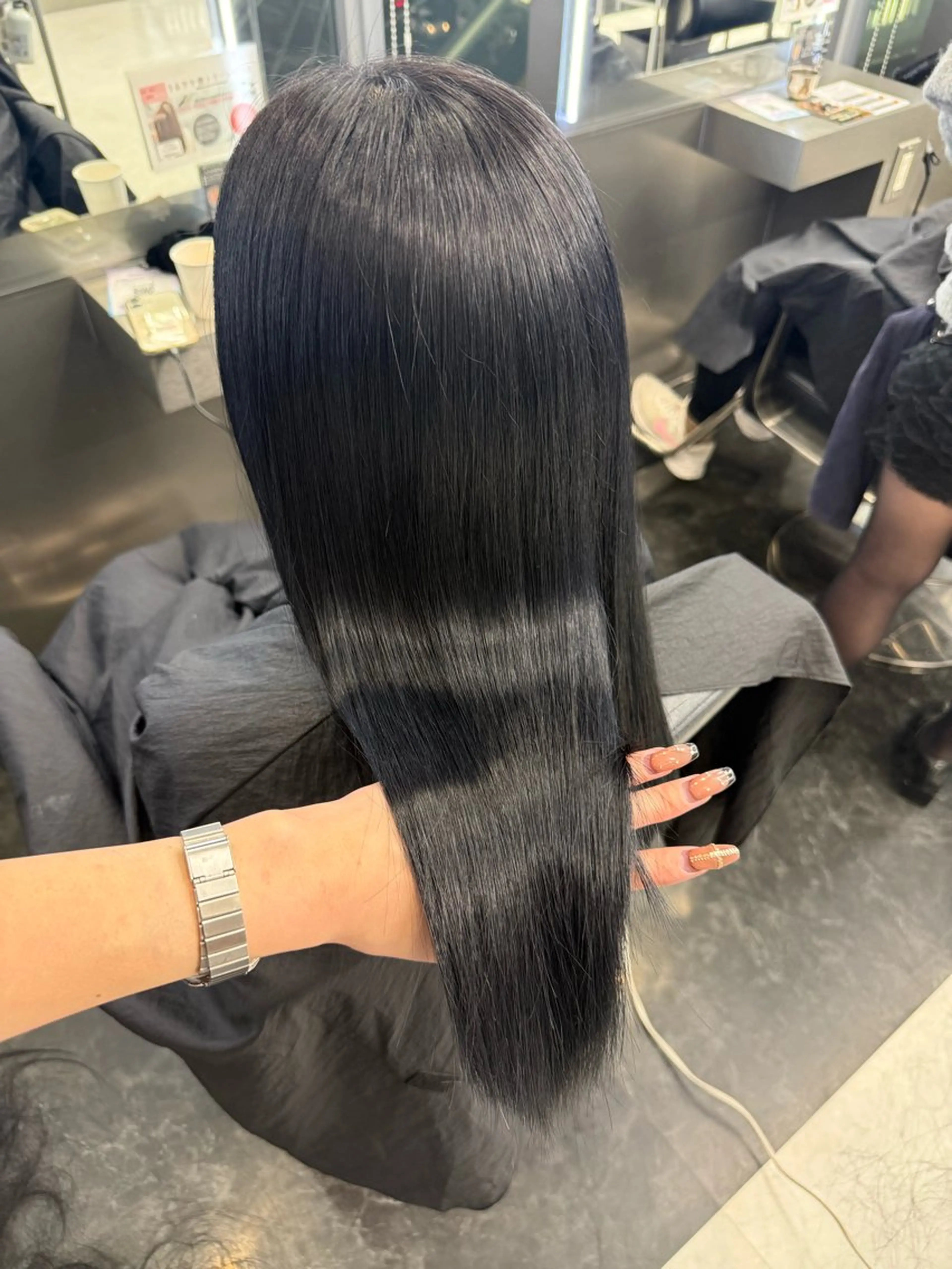 ロング カラー ヘアアレンジ トリートメント ヘッドスパ ヘアセット 韓国ヘア🖤/透明感 shihoのヘアスタイル