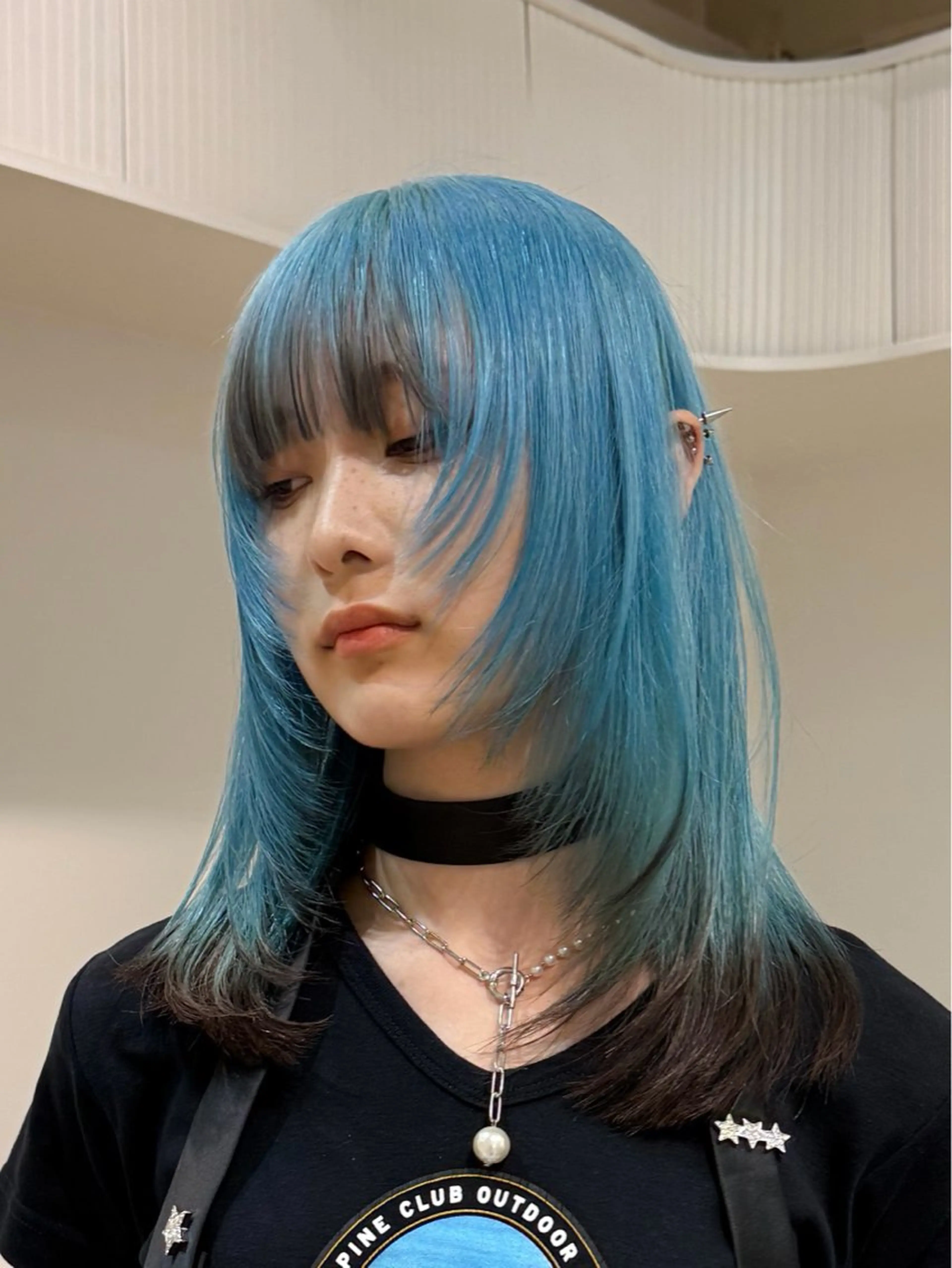 セミロング カラー ヘアアレンジ 🦠デザインカラー/ 魚瀬あおい🦠のヘアスタイル