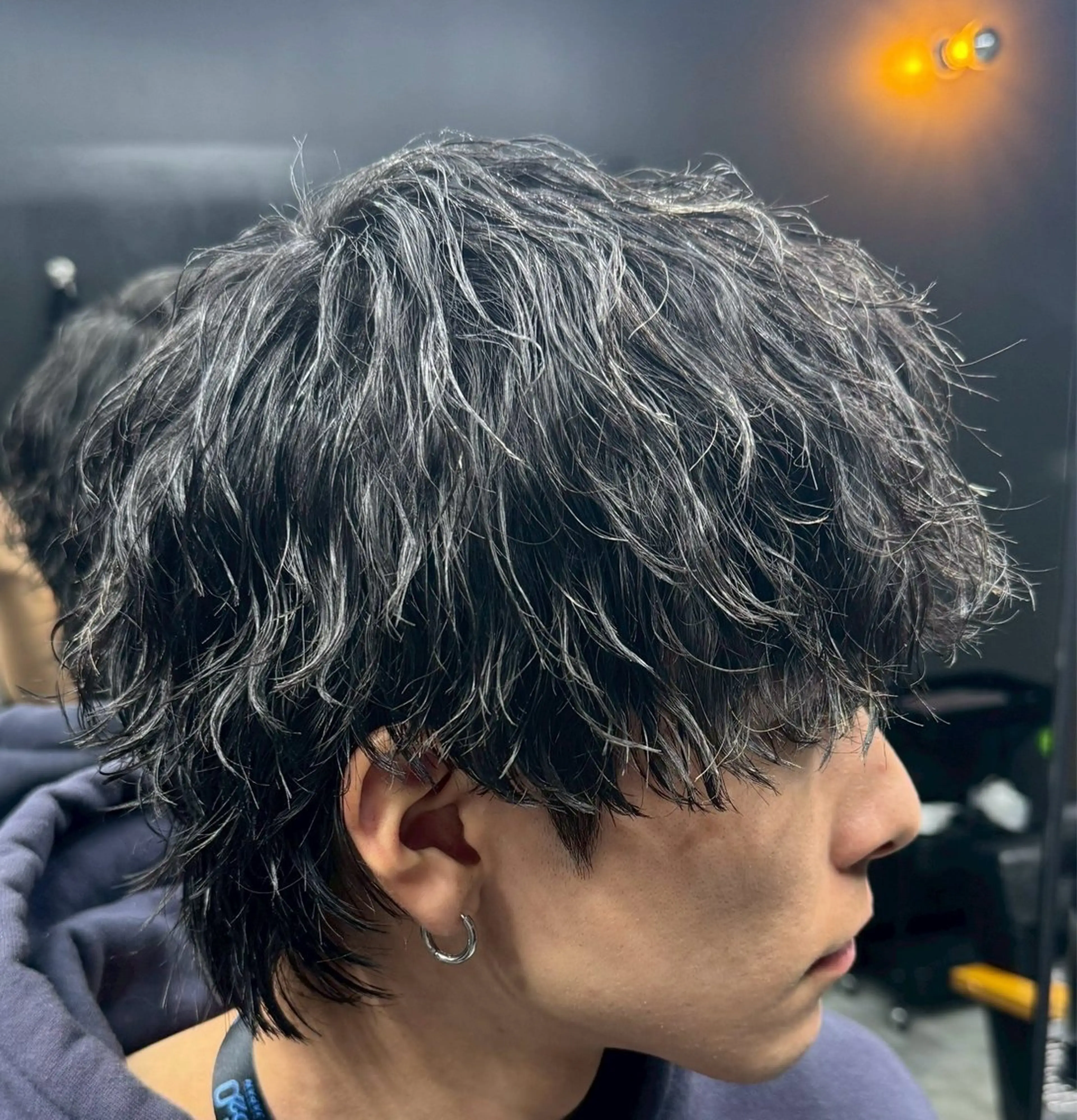 ショート パーマ メンズ カット パーマ かずき 💈毛流れ💈のヘアスタイル