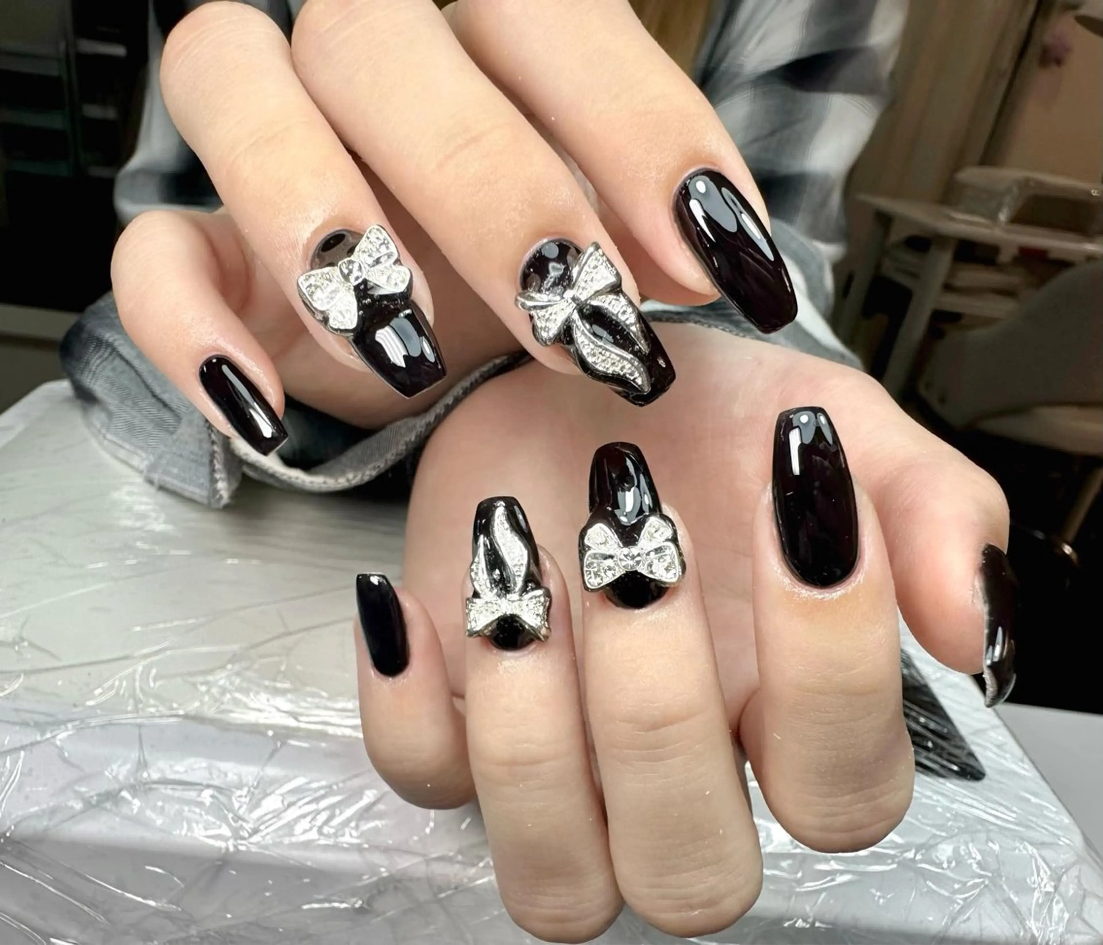 ネイル チークネイル フレンチネイル グラデーション 韓国ネイル マグネットネイル Hana Nailのネイルデザイン