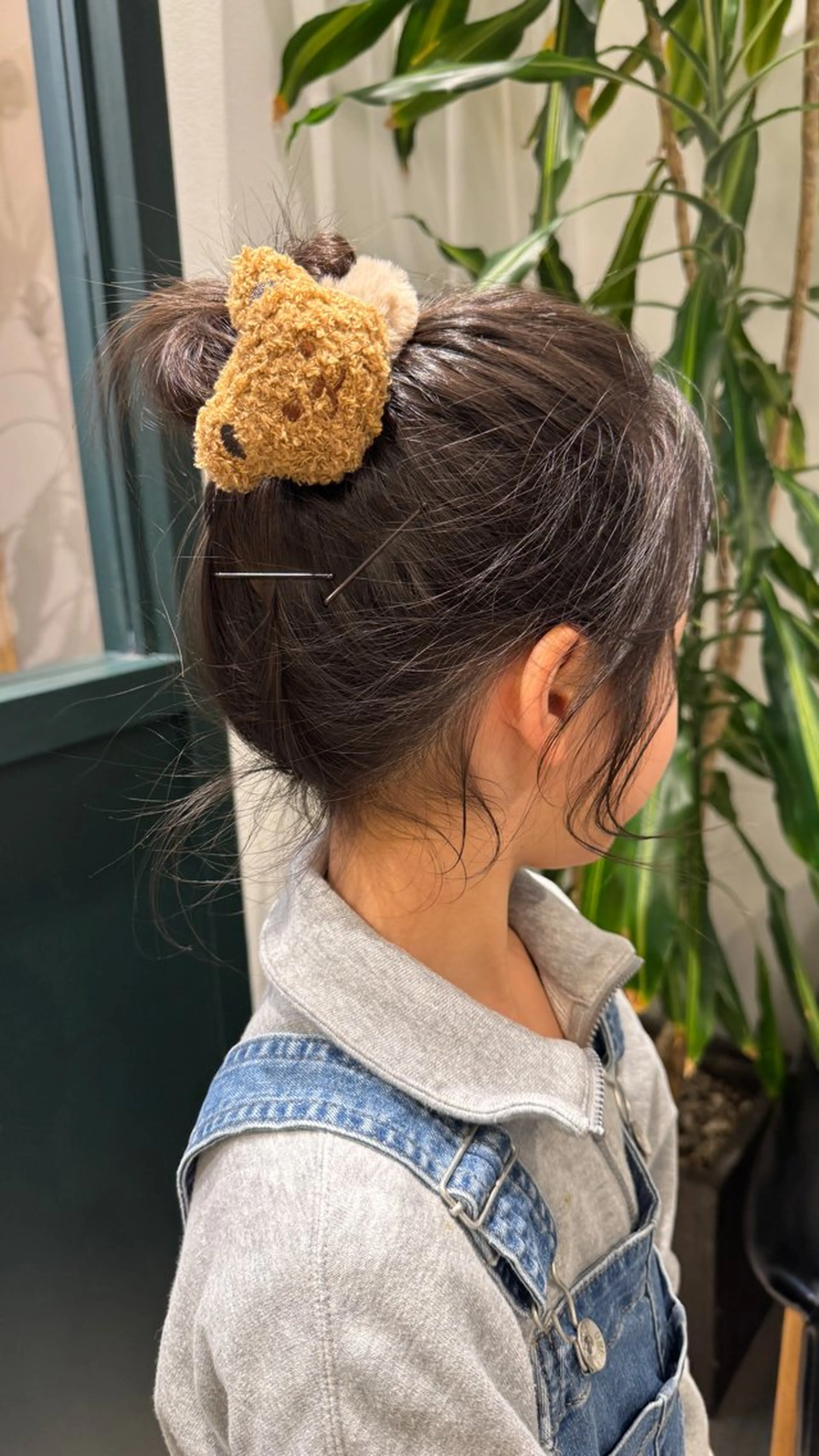 ミディアム キッズ お団子ヘア 子どものヘアアレンジ 黒岩 珠奈のヘアスタイル