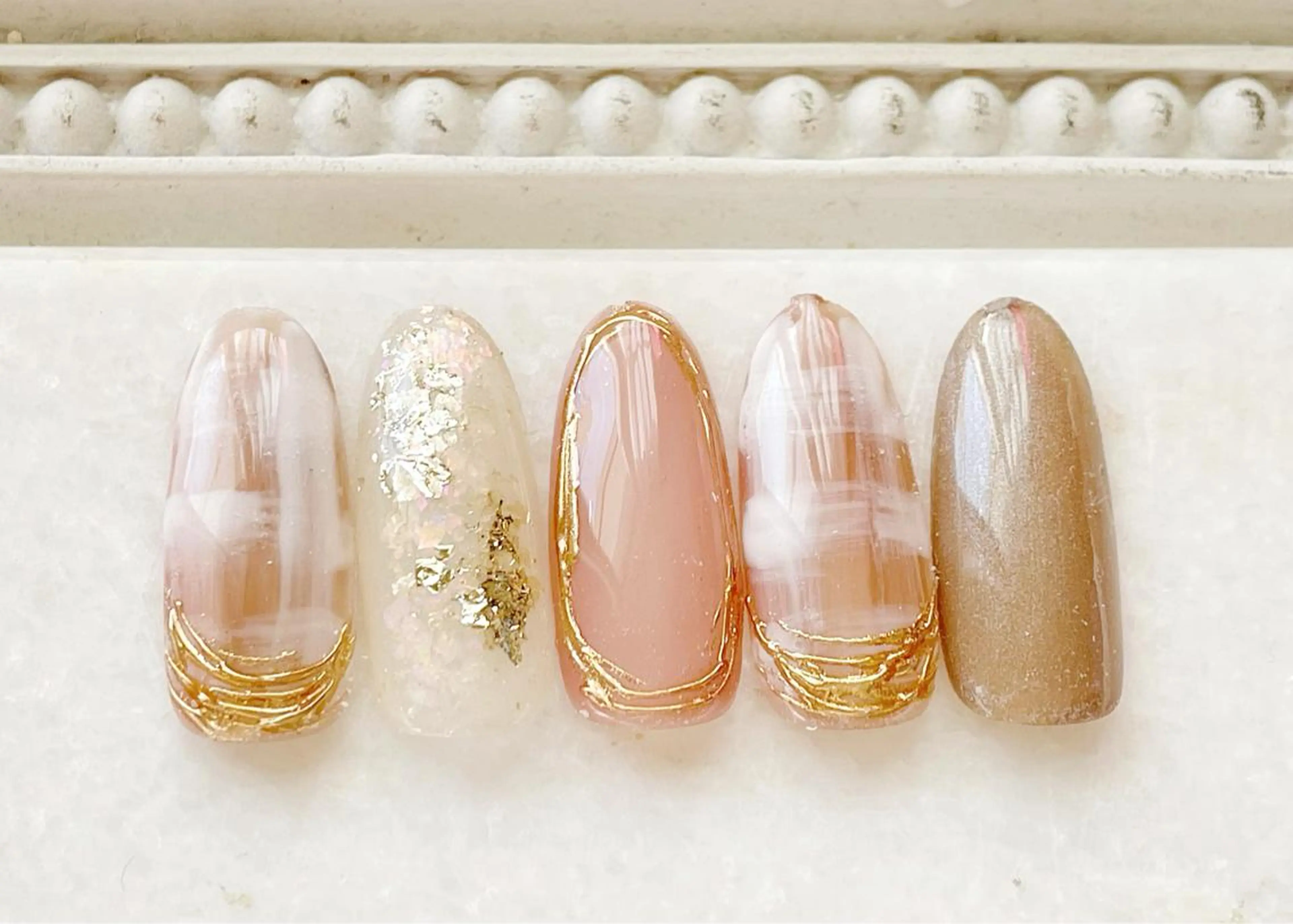 ネイル ジェルネイル ミラーネイル パラジェル 冬ネイル ハンドネイル Satomi  のネイルデザイン