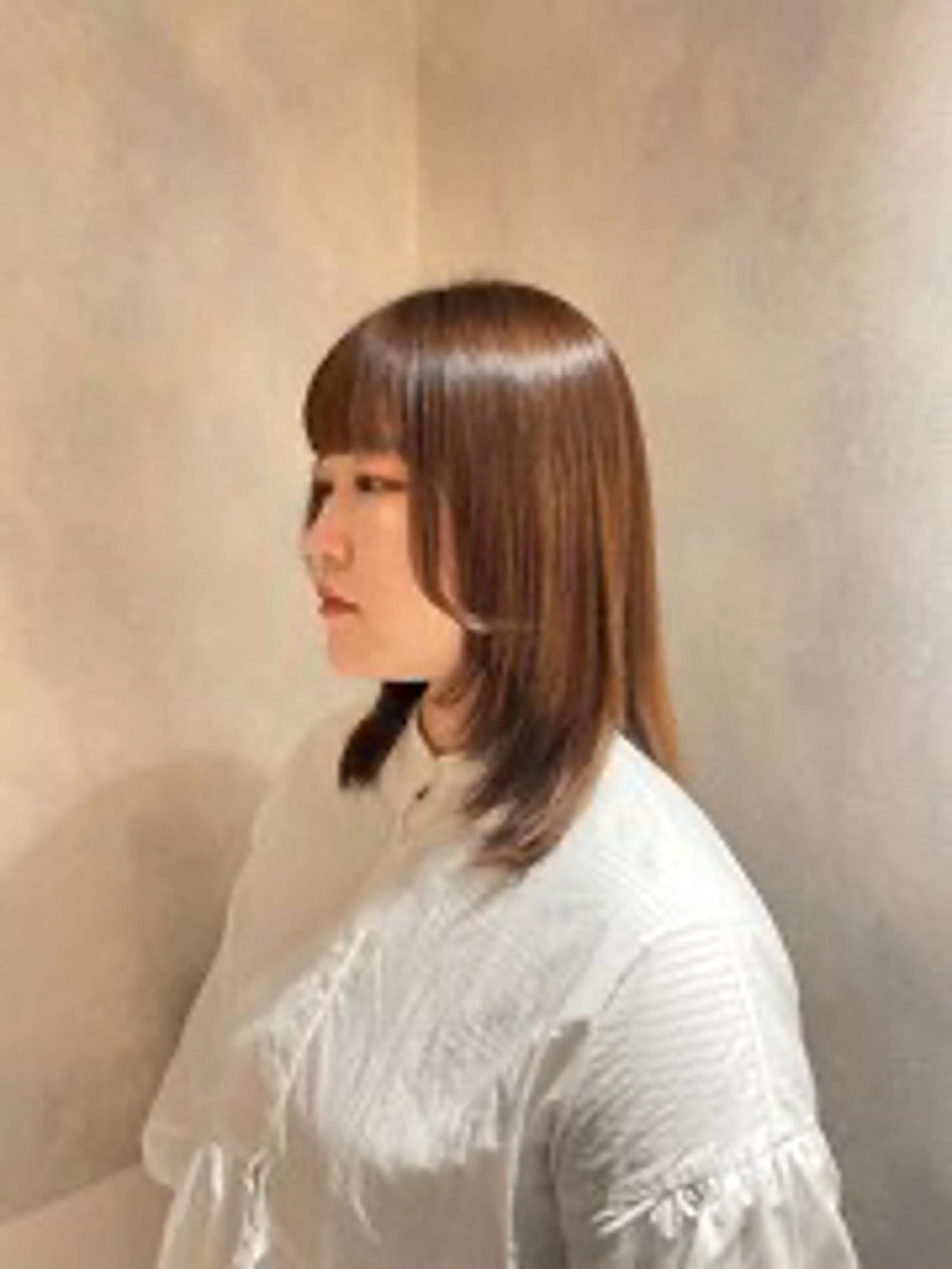 セミロング トリートメント 渡邊 美優のヘアスタイル