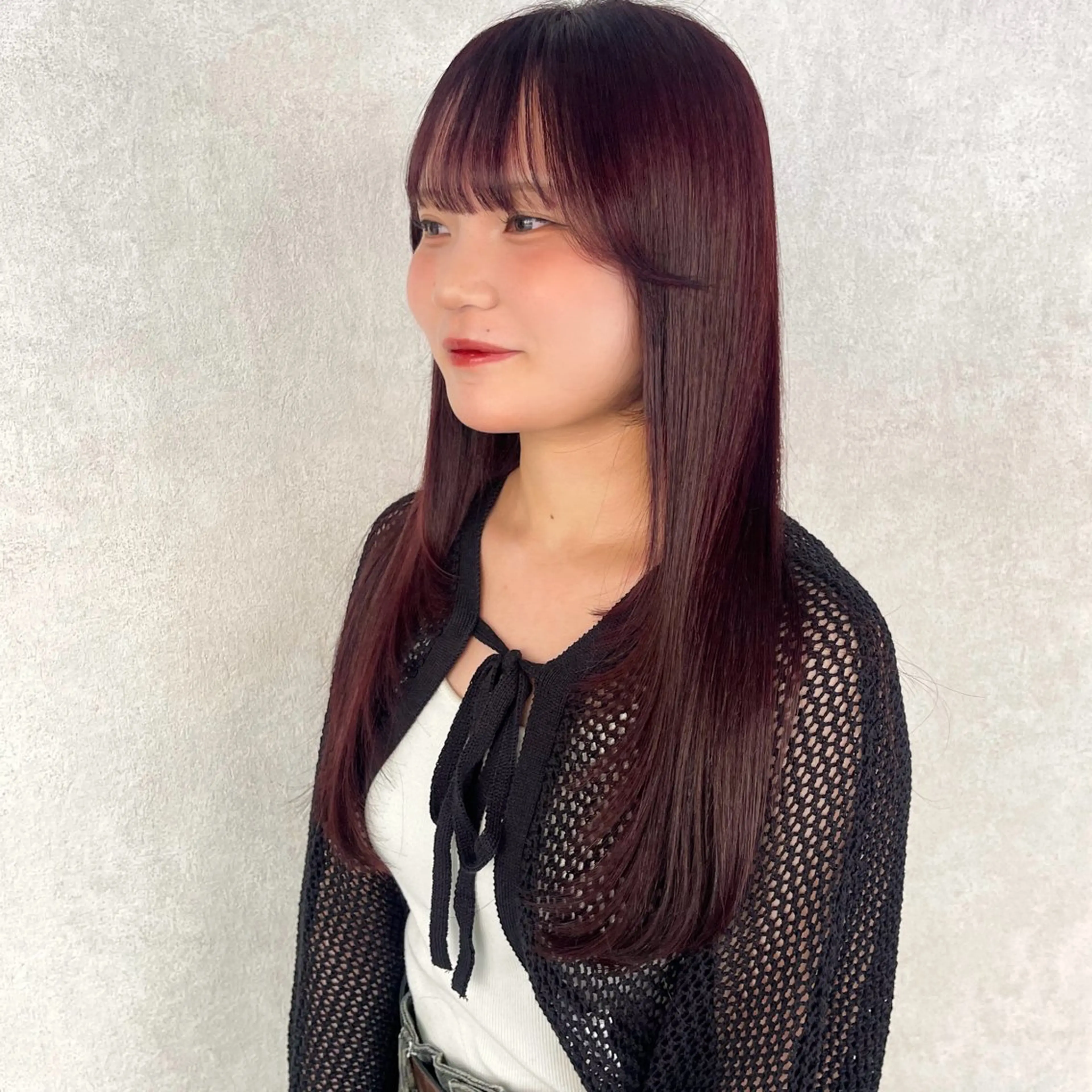 ロング カラー レッドカラー レイヤーカット 🎀ミルクティー/暖 色×レイヤー/マリアのヘアスタイル